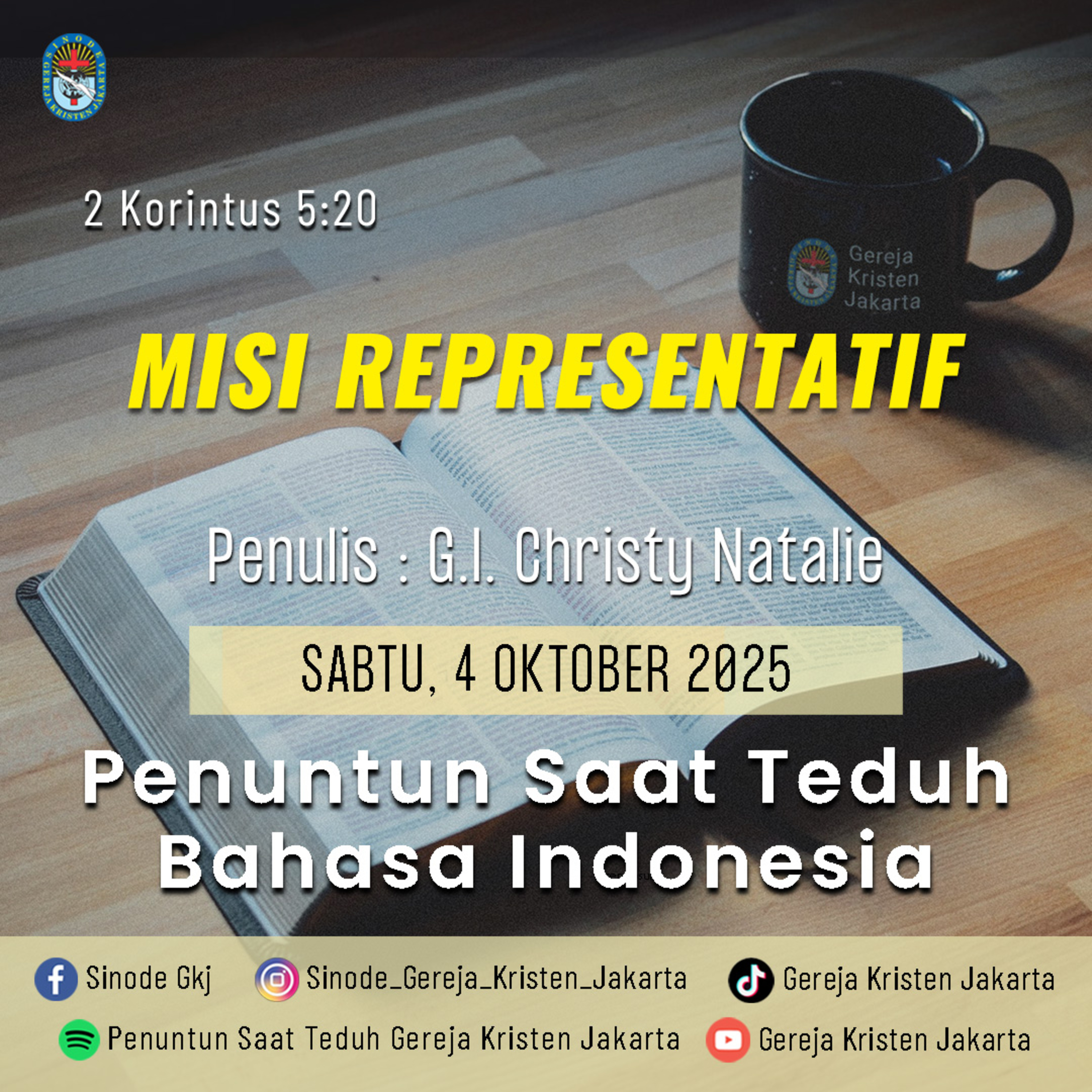 Penuntun Saat Teduh Gereja Kristen Jakarta