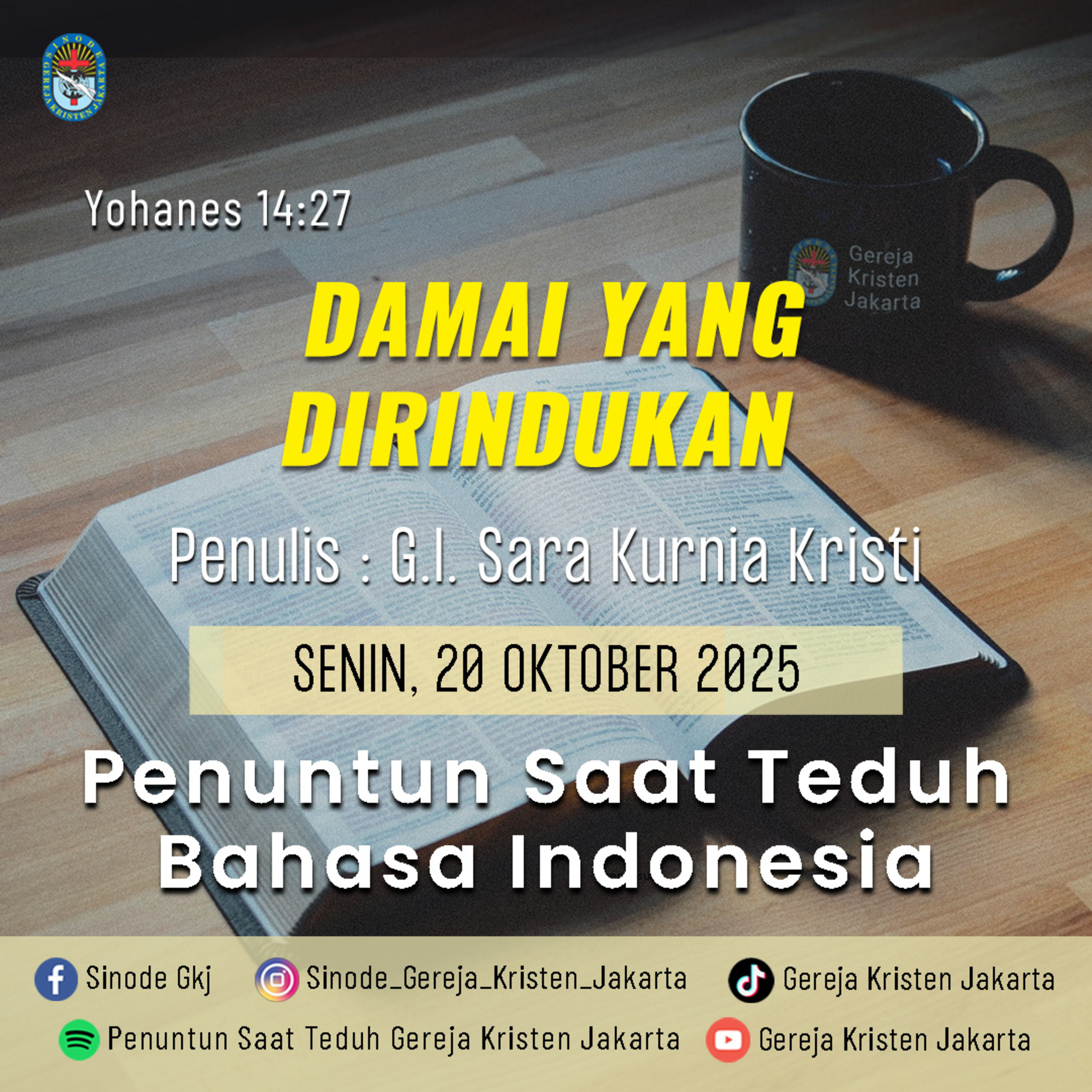 Penuntun Saat Teduh Gereja Kristen Jakarta