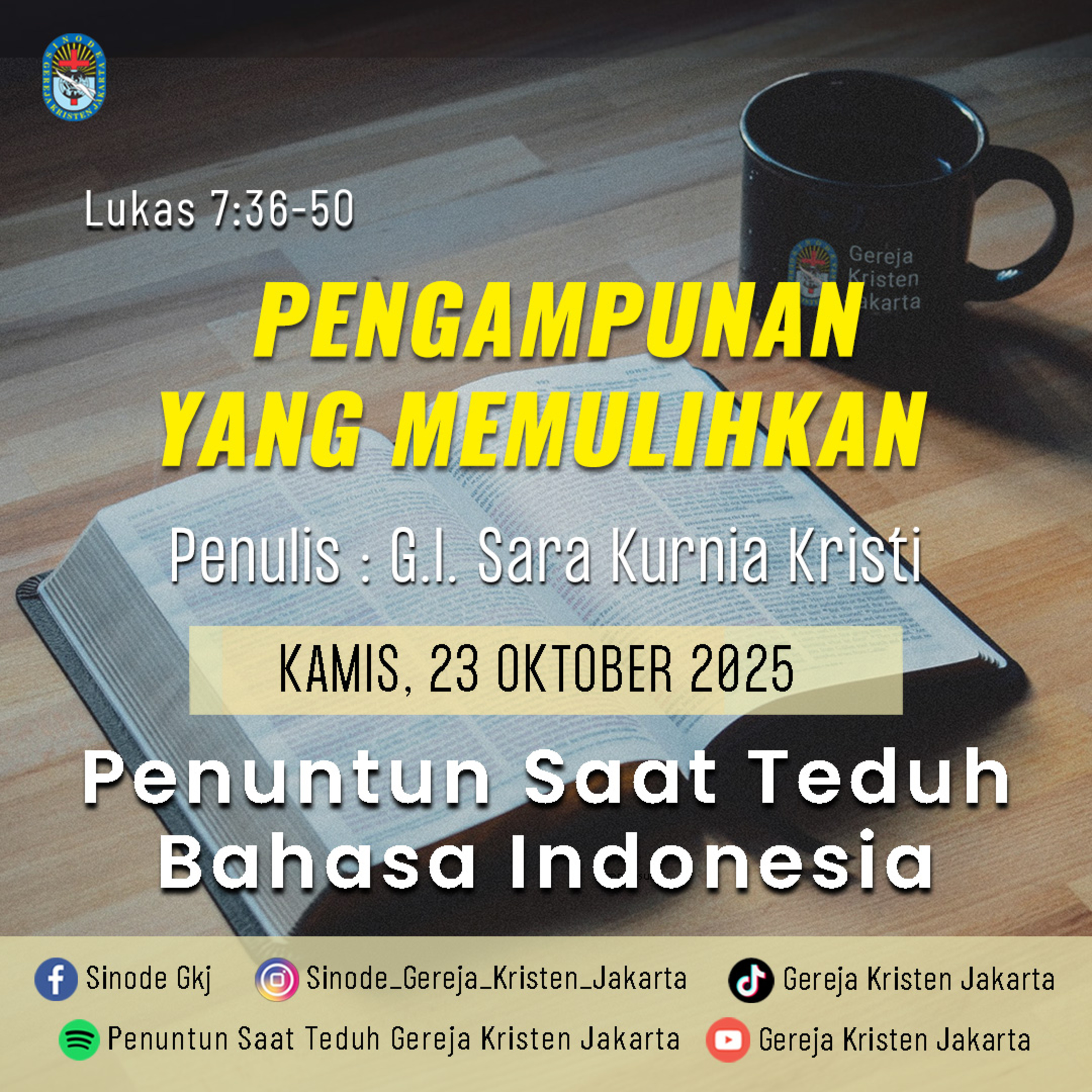 Penuntun Saat Teduh Gereja Kristen Jakarta