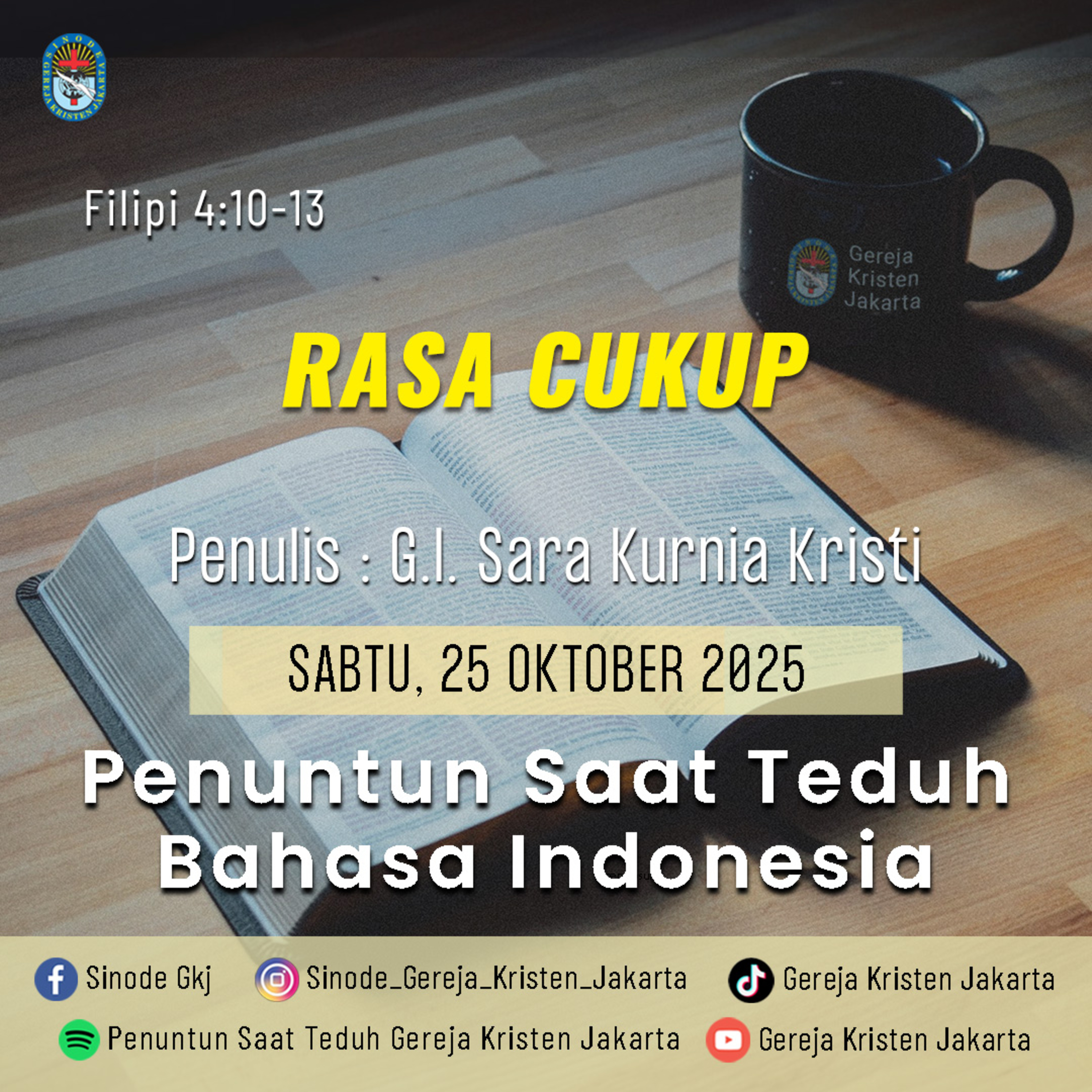 25-10-2025 - Rasa Cukup (PST GKJ Bahasa Indonesia) episode artwork