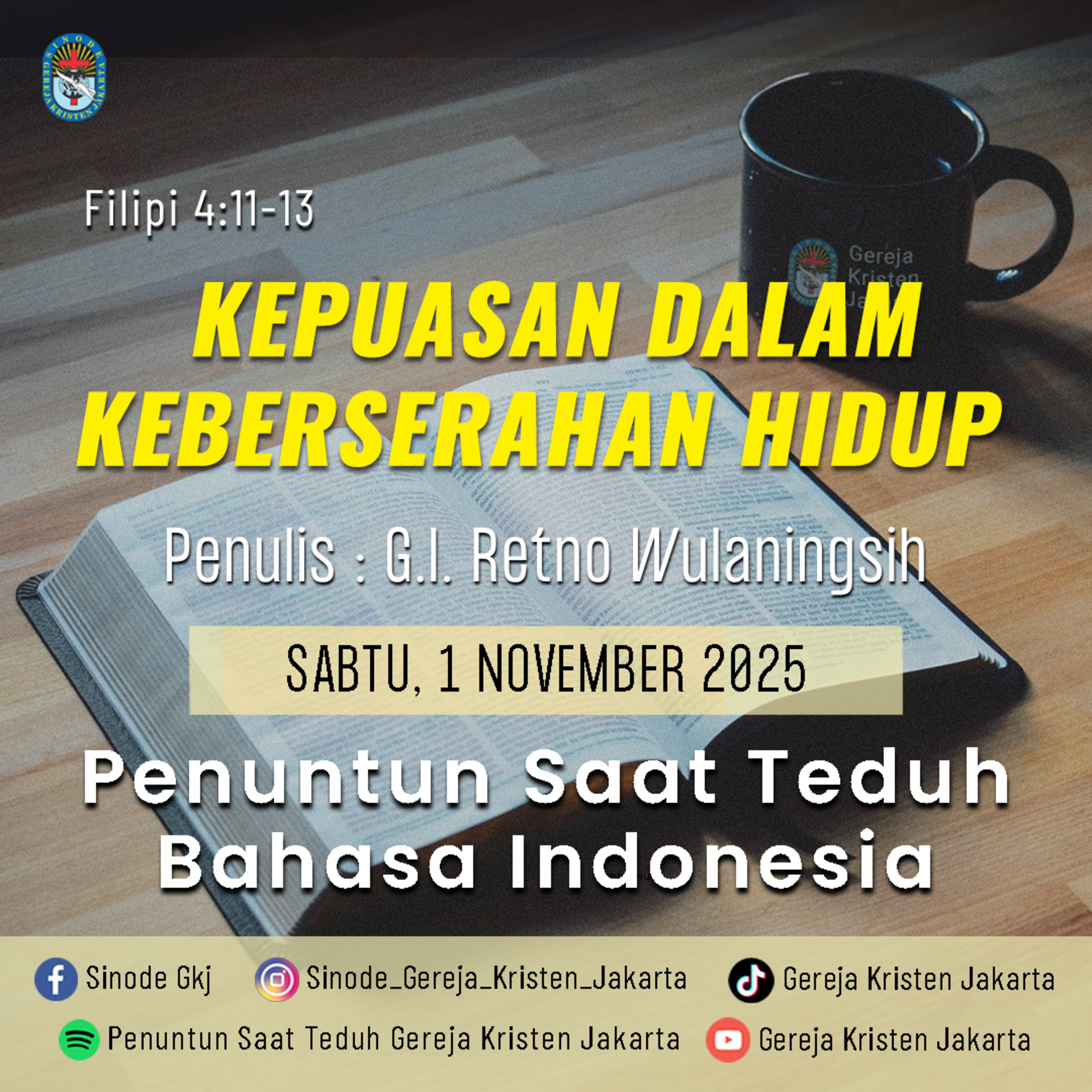 Penuntun Saat Teduh Gereja Kristen Jakarta