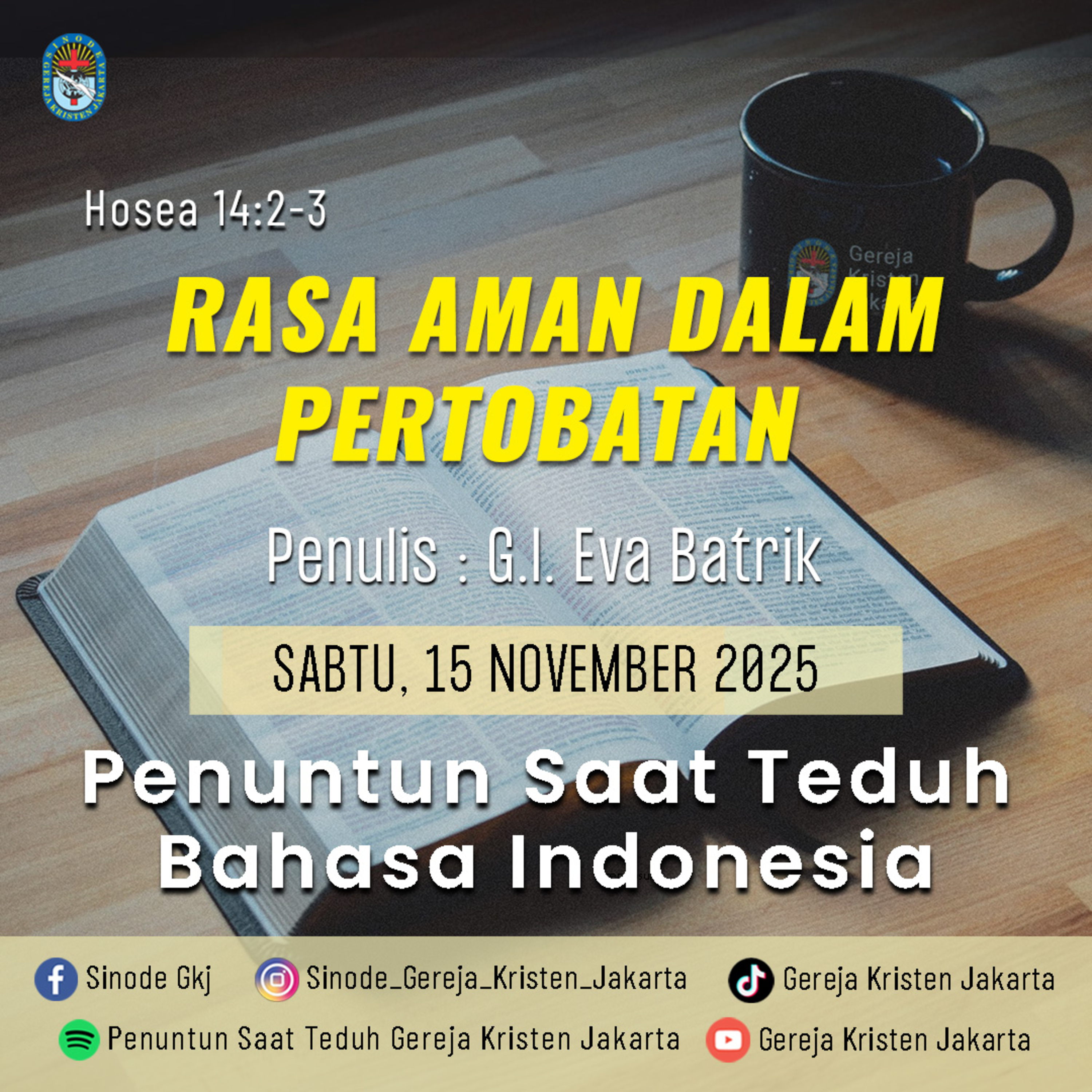 Penuntun Saat Teduh Gereja Kristen Jakarta