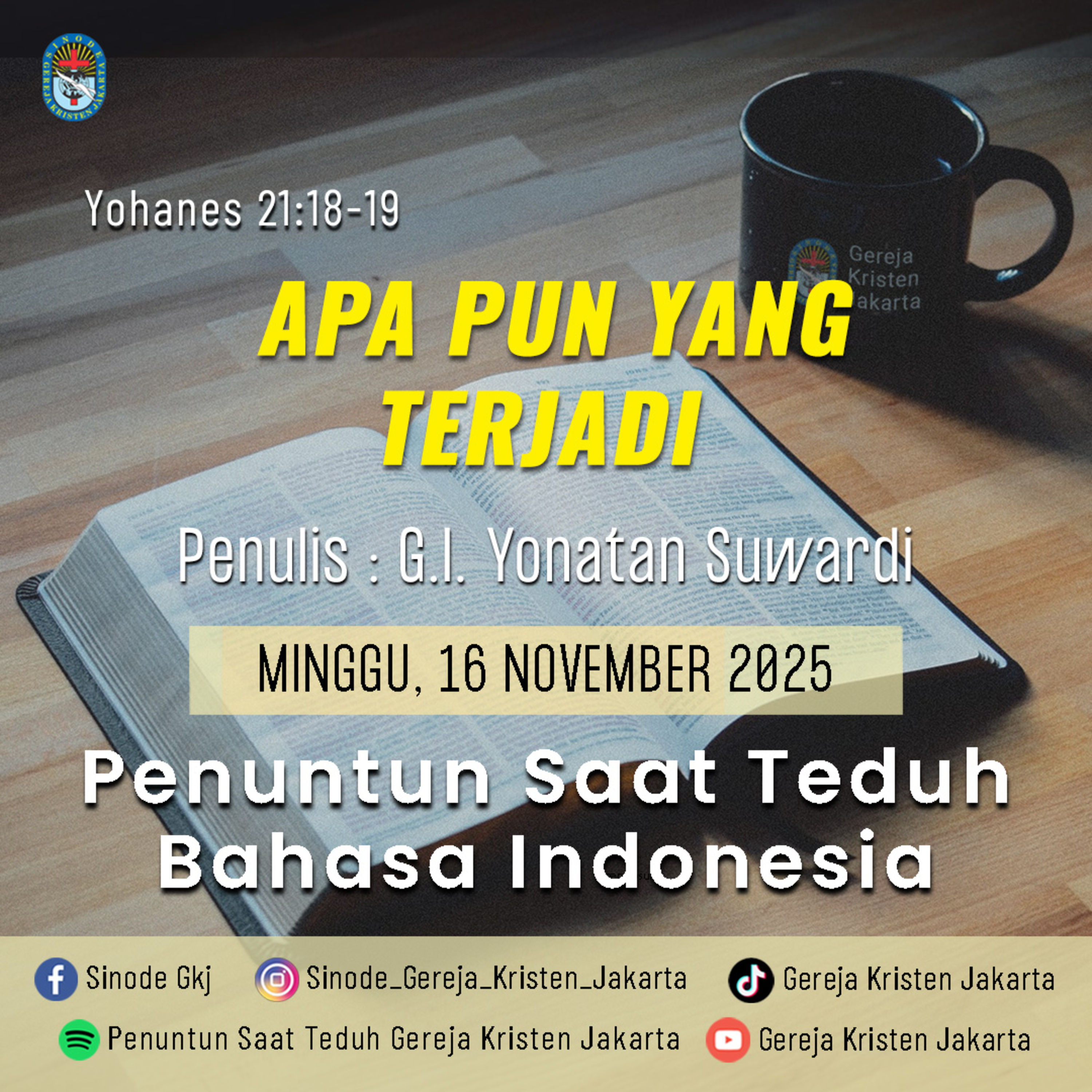 Penuntun Saat Teduh Gereja Kristen Jakarta