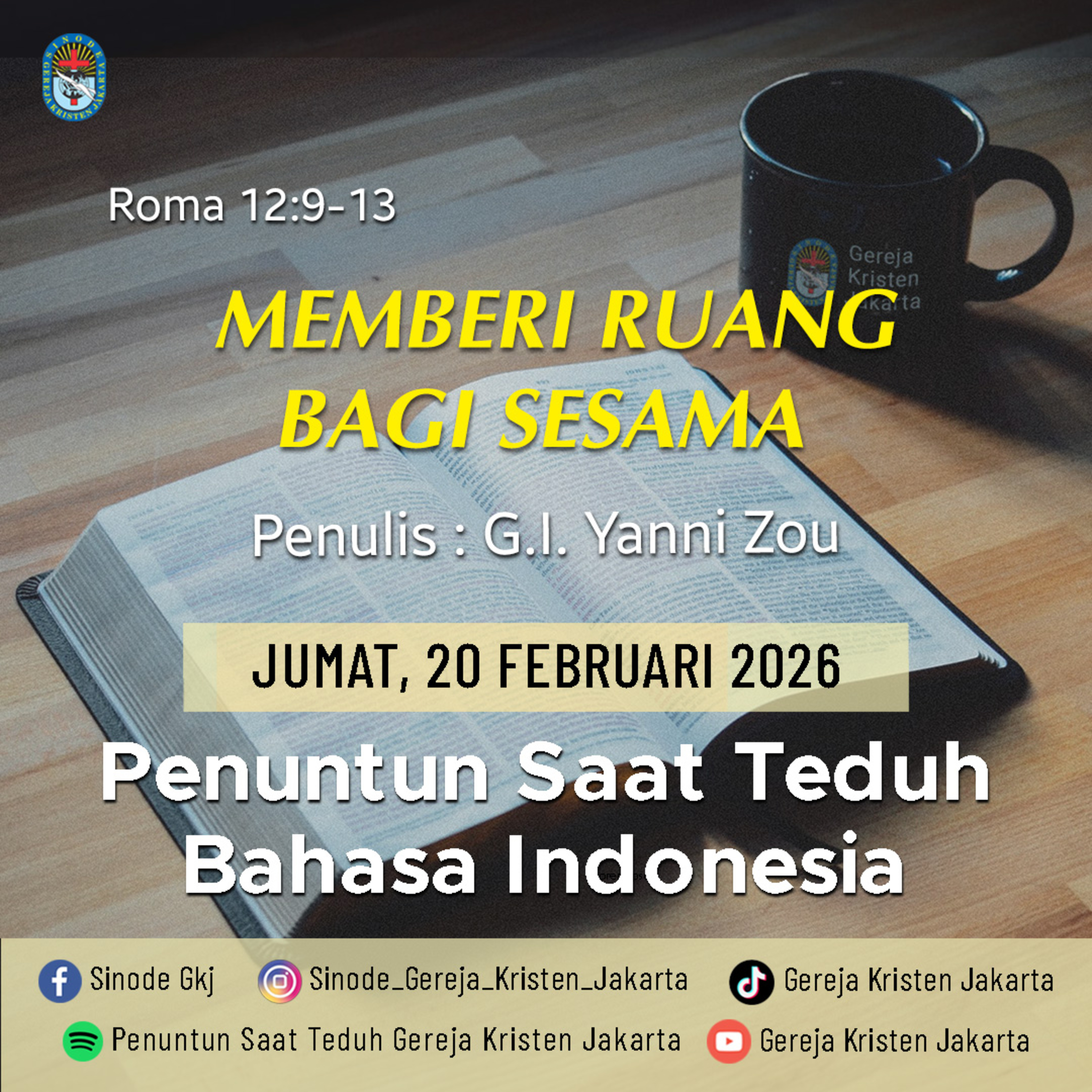 20-2-2026 - Memberi Ruang Bagi Sesama (PST GKJ Bahasa Indonesia) episode artwork