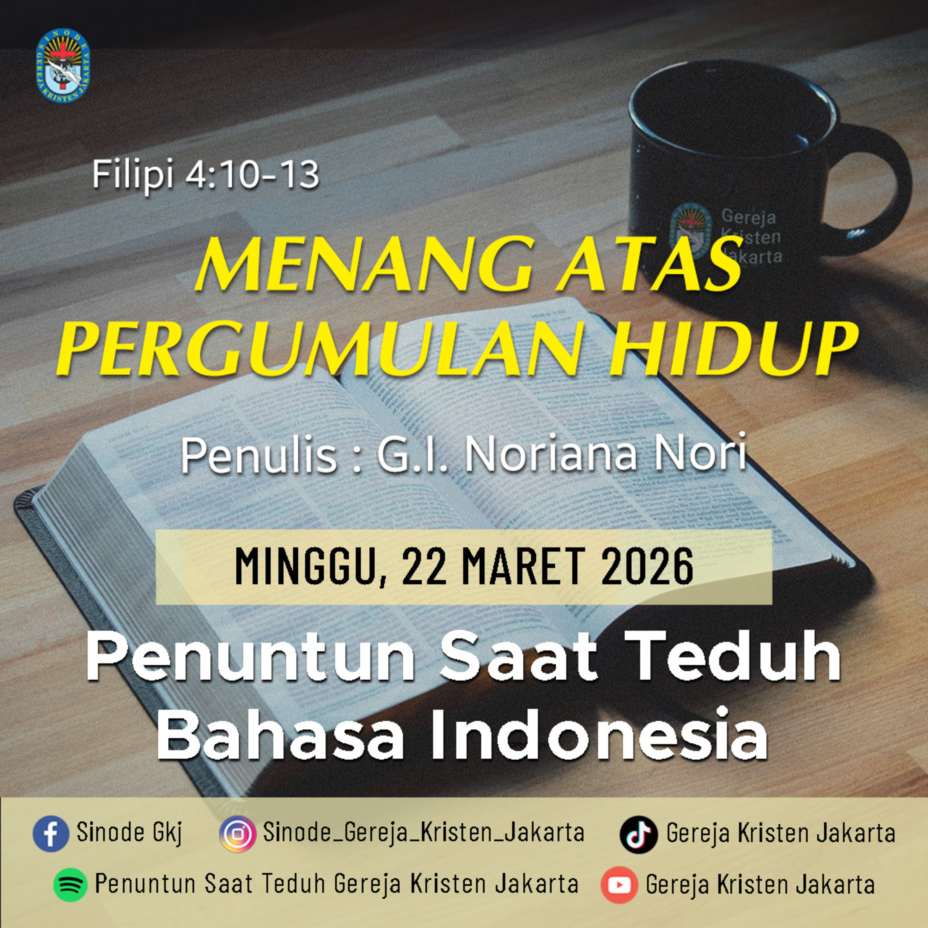 22-3-2026 - Menang Atas Pergumulan Hidup (PST GKJ Bahasa Indonesia) episode artwork