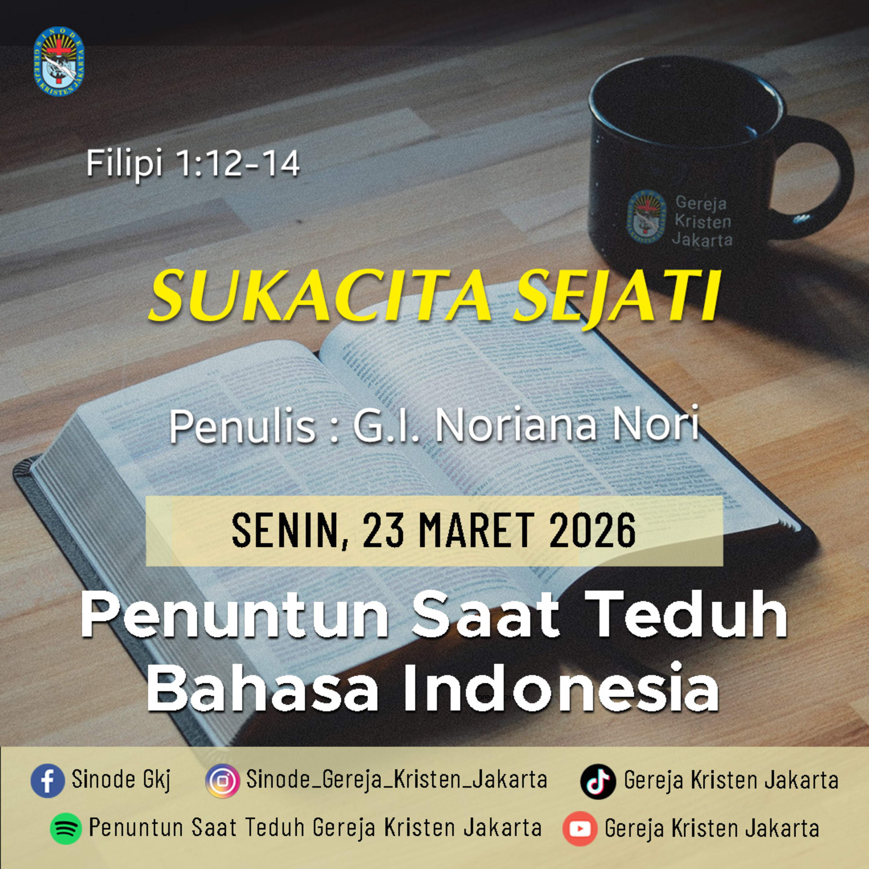 23-3-2026 - Sukacita Sejati (PST GKJ Bahasa Indonesia) episode artwork