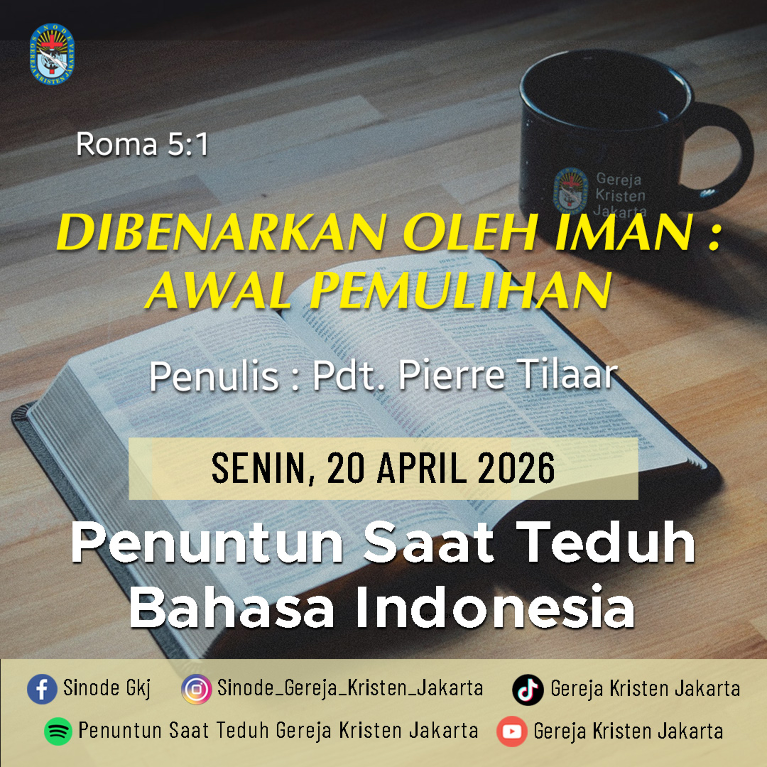 20-4-2026 - Dibenarkan Oleh Iman : Awal Pemulihan (PST GKJ Bahasa Indonesia) episode artwork