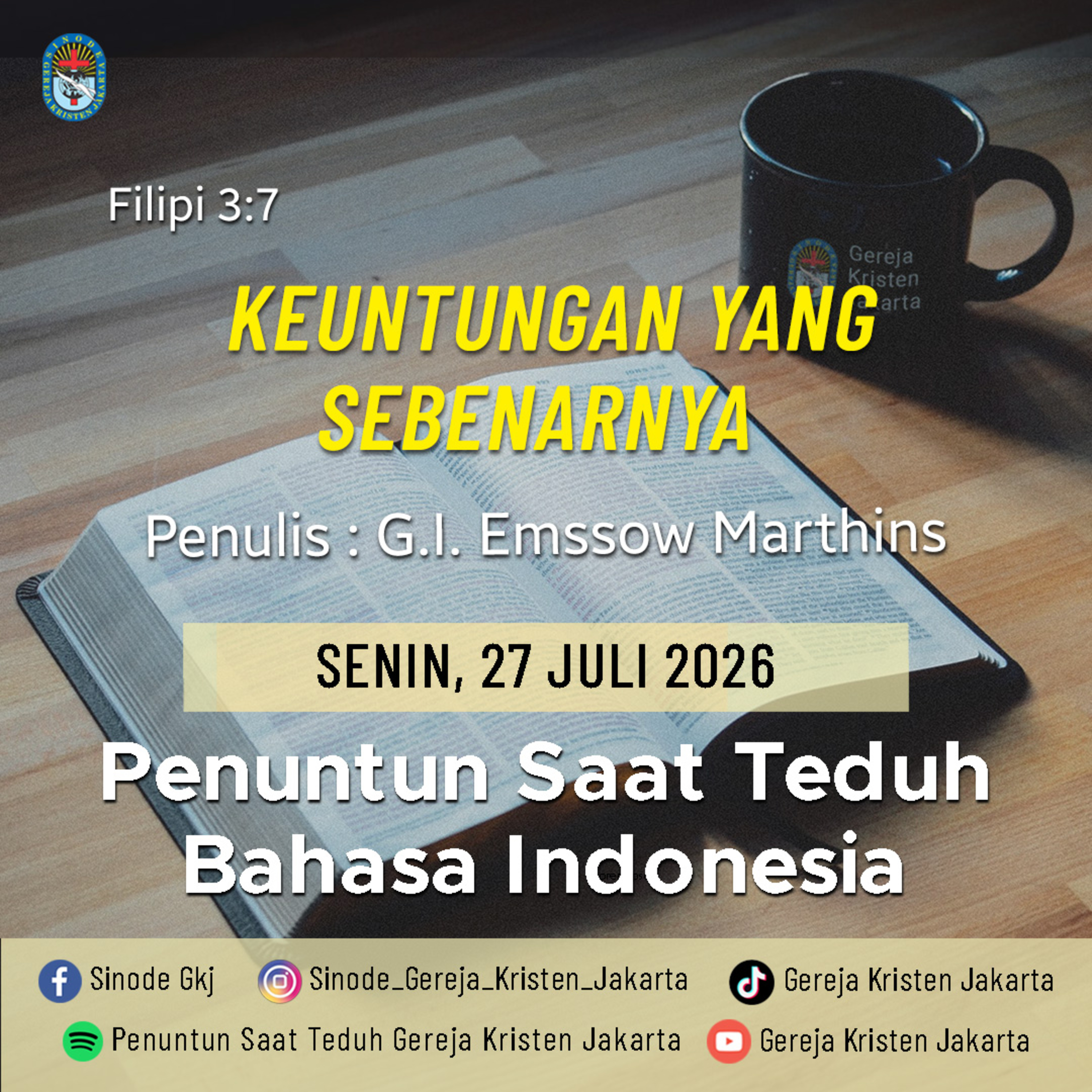 27-7-2026 - Keuntungan Yang Sebenarnya (PST GKJ Bahasa Indonesia) episode artwork