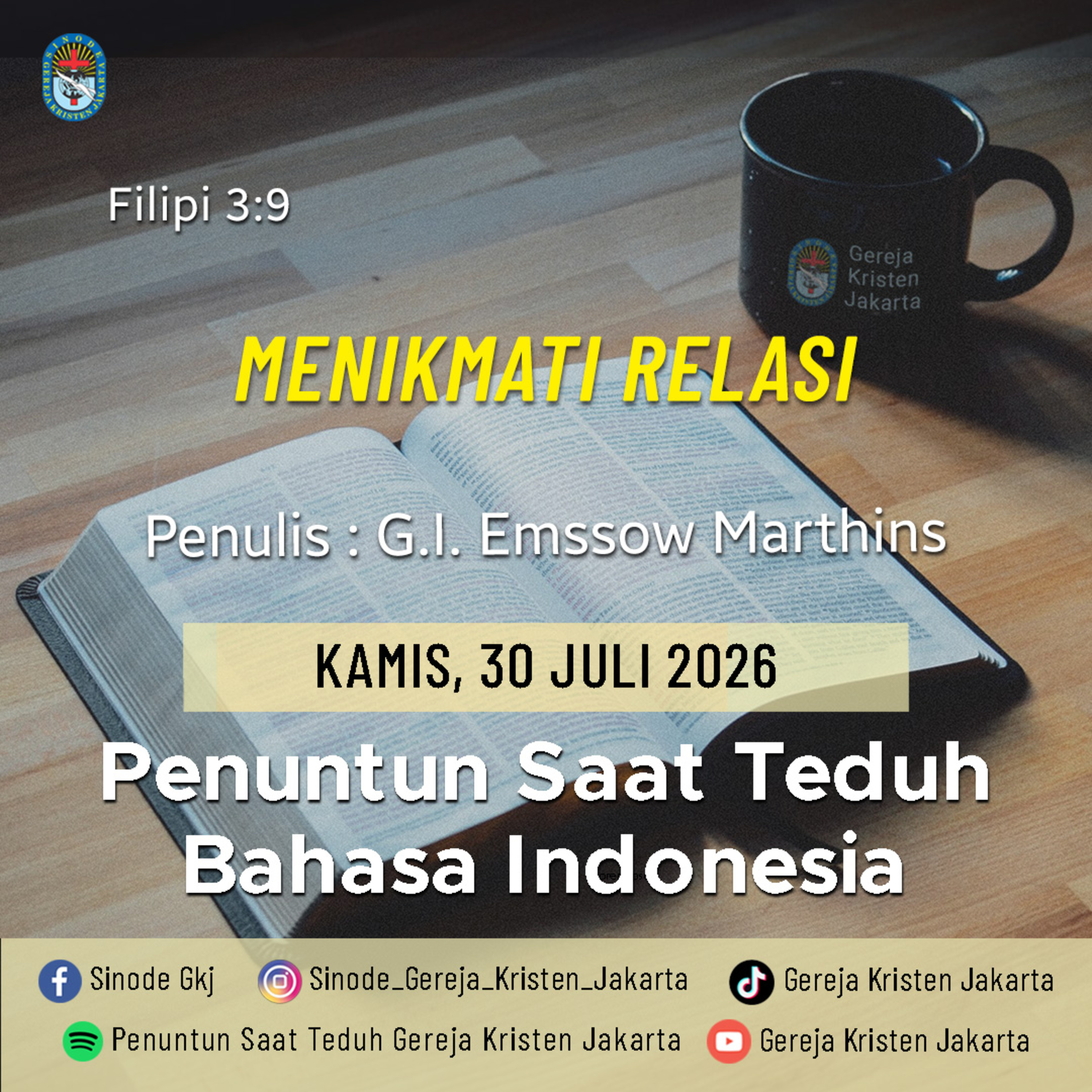 30-7-2026 - Menikmati Relasi (PST GKJ Bahasa Indonesia) episode artwork