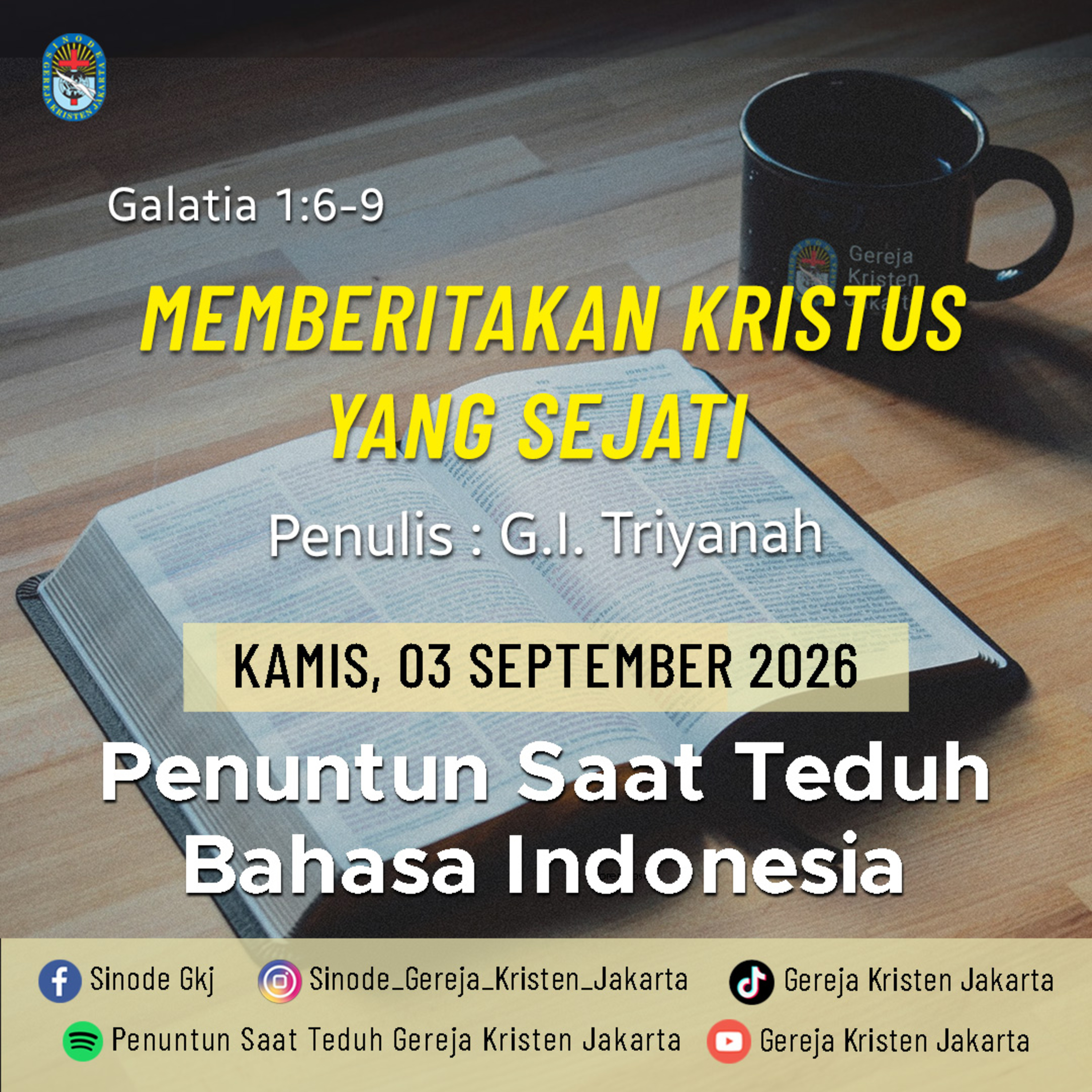 Memberitakan Kristus Yang Sejati - 3-9-2026 - Penuntun Saat Teduh Bahasa Indonesia episode artwork