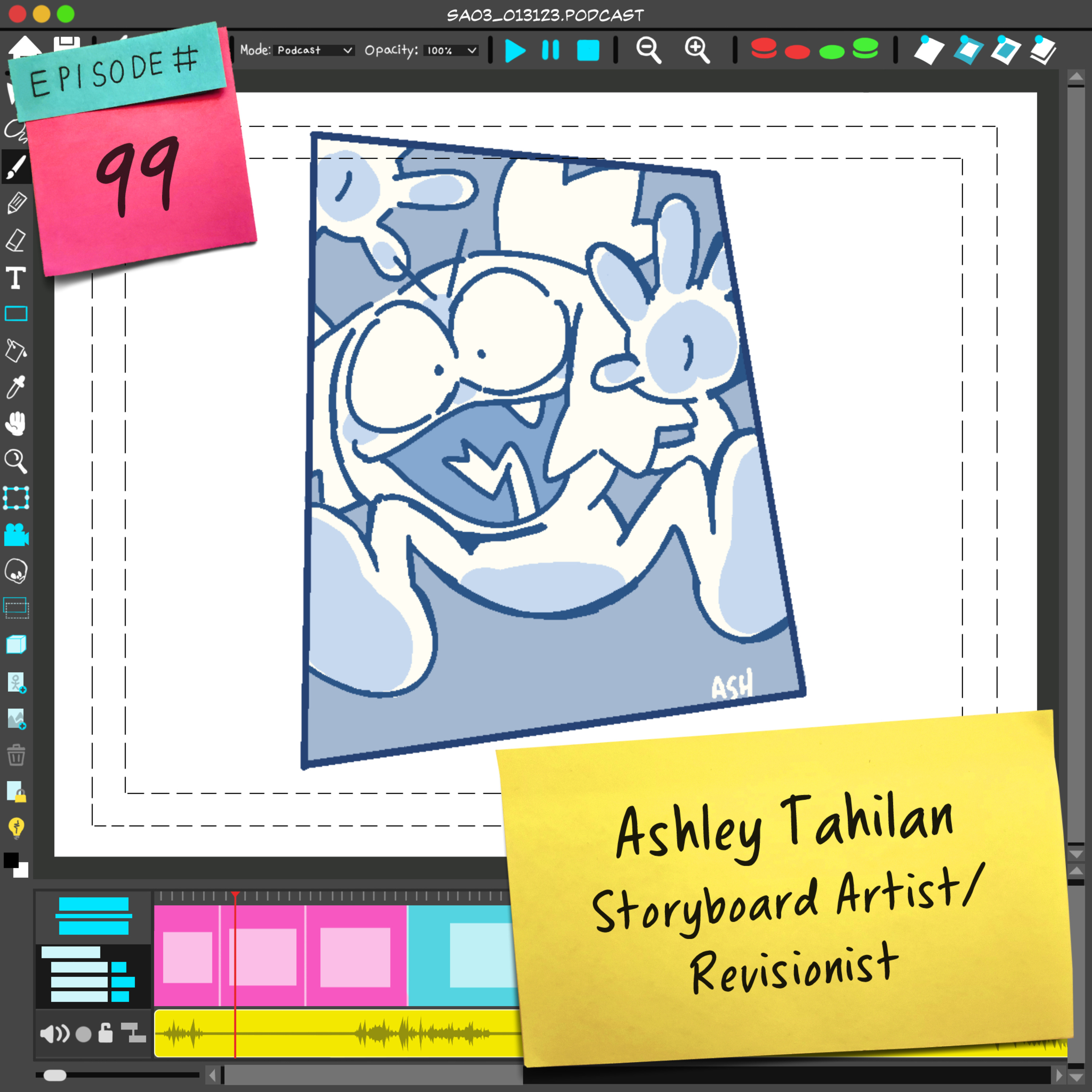 99 Straight Ahead w/ Ashley Tahilan: Championing jokes through Standards & Practices (SNP) episode artwork