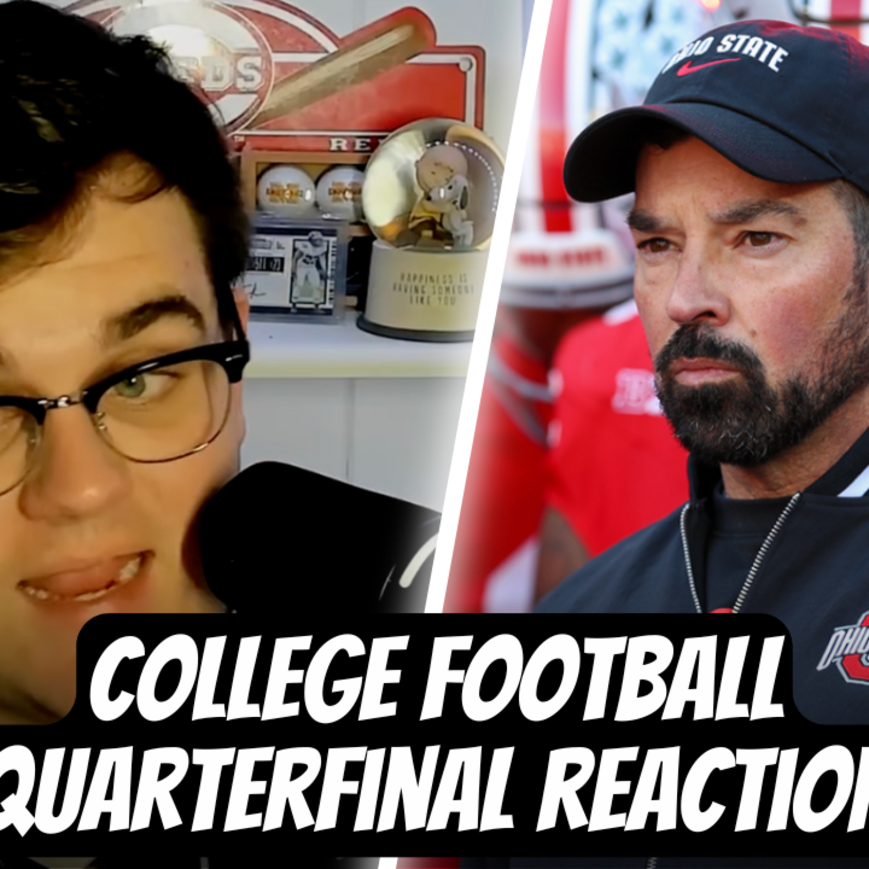 OREGON GETS DESTROYED BY OHIO STATE, NOTRE DAME HANDLES GEORGIA, TEXAS SQUEAKS BY ASU | CFP REACTION episode artwork