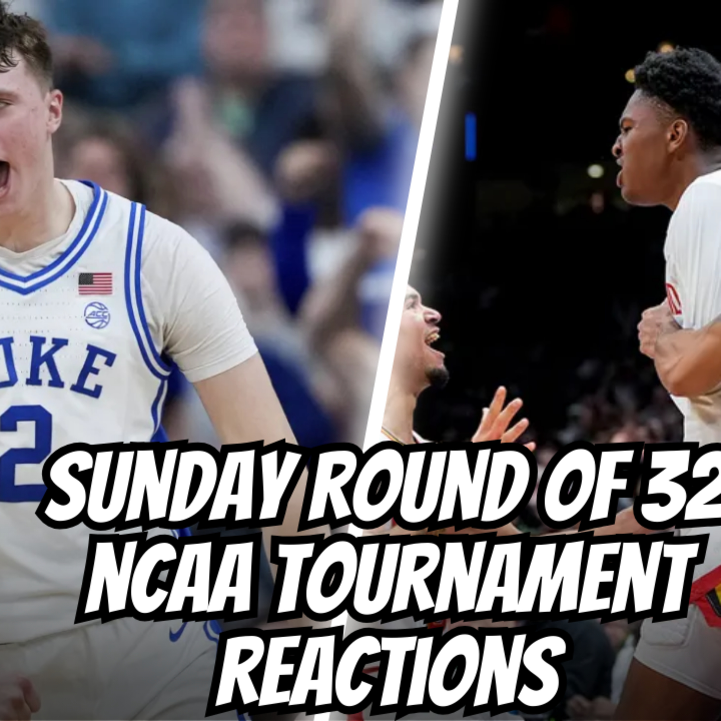 SWEET 16 IS SET | Round of 32 SUNDAY NCAA TOURNAMENT LIVE REACTION episode artwork