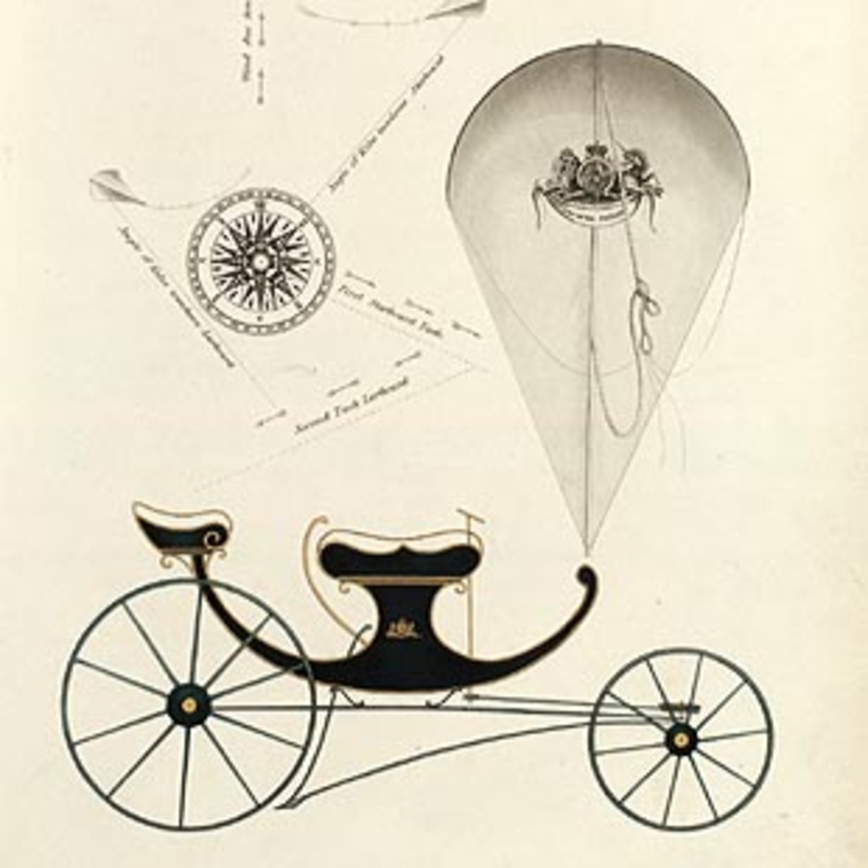 Patentan el carro volante (1827)