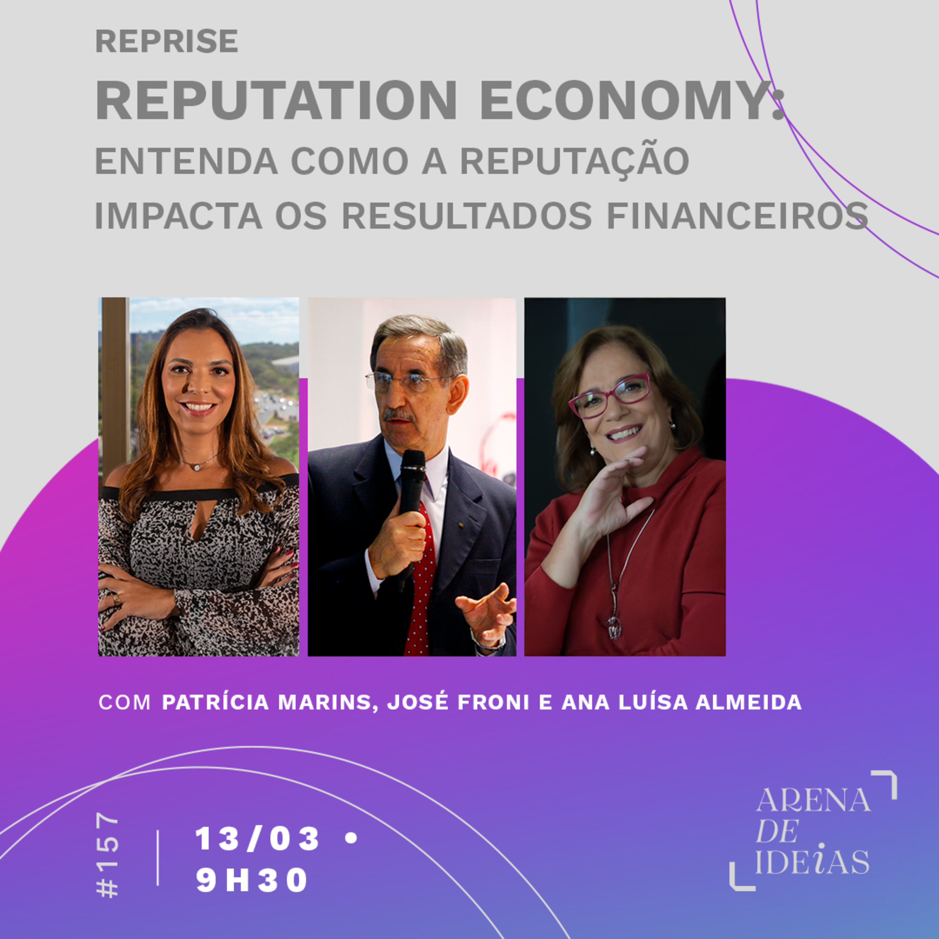 Arena de Ideias #157 | REPRISE - Reputation Economy: entenda como a reputação impacta os resultados financeiros episode artwork