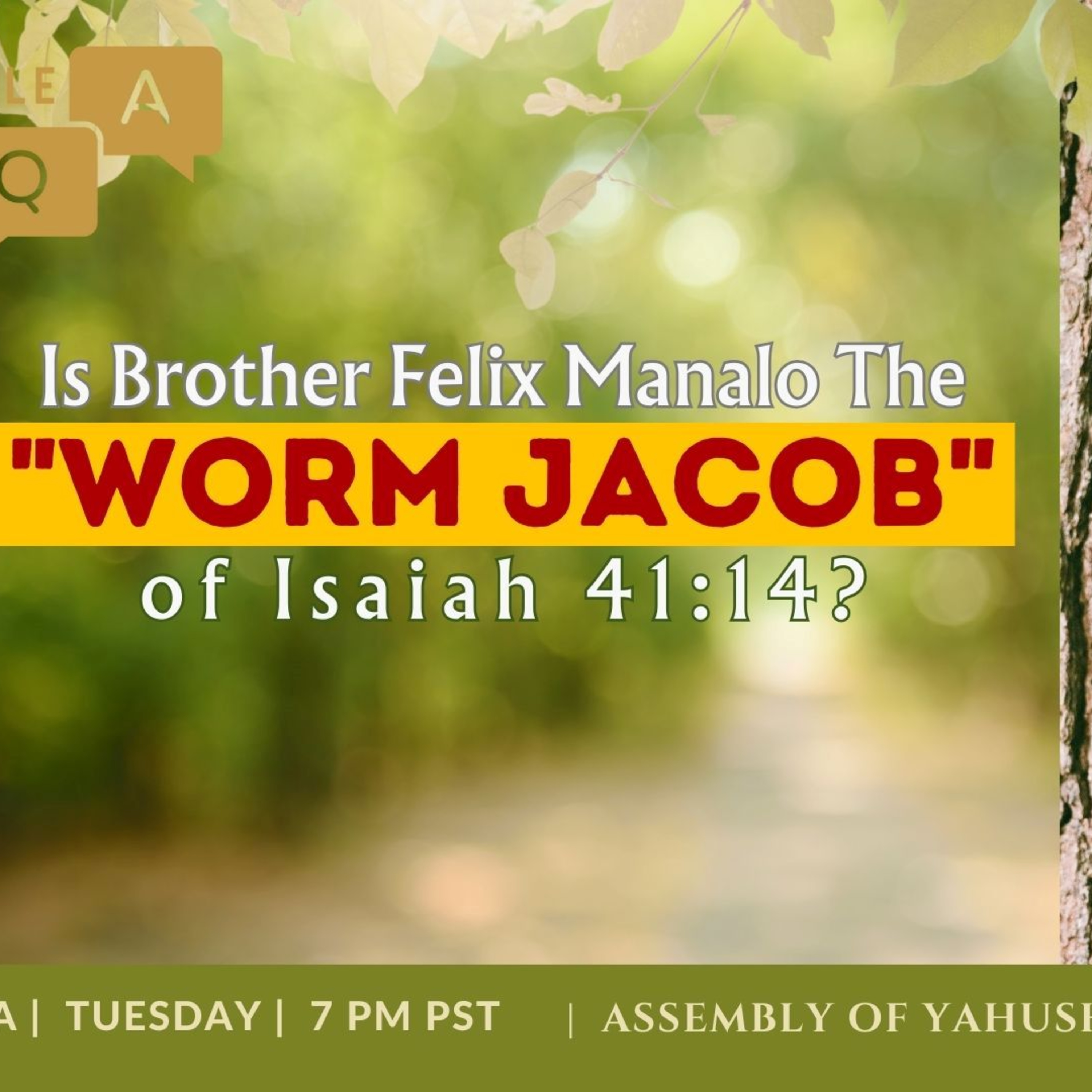 BQA 165 - Is Bro. Felix Manalo the "Worm Jacob" of Isaiah 41:14?