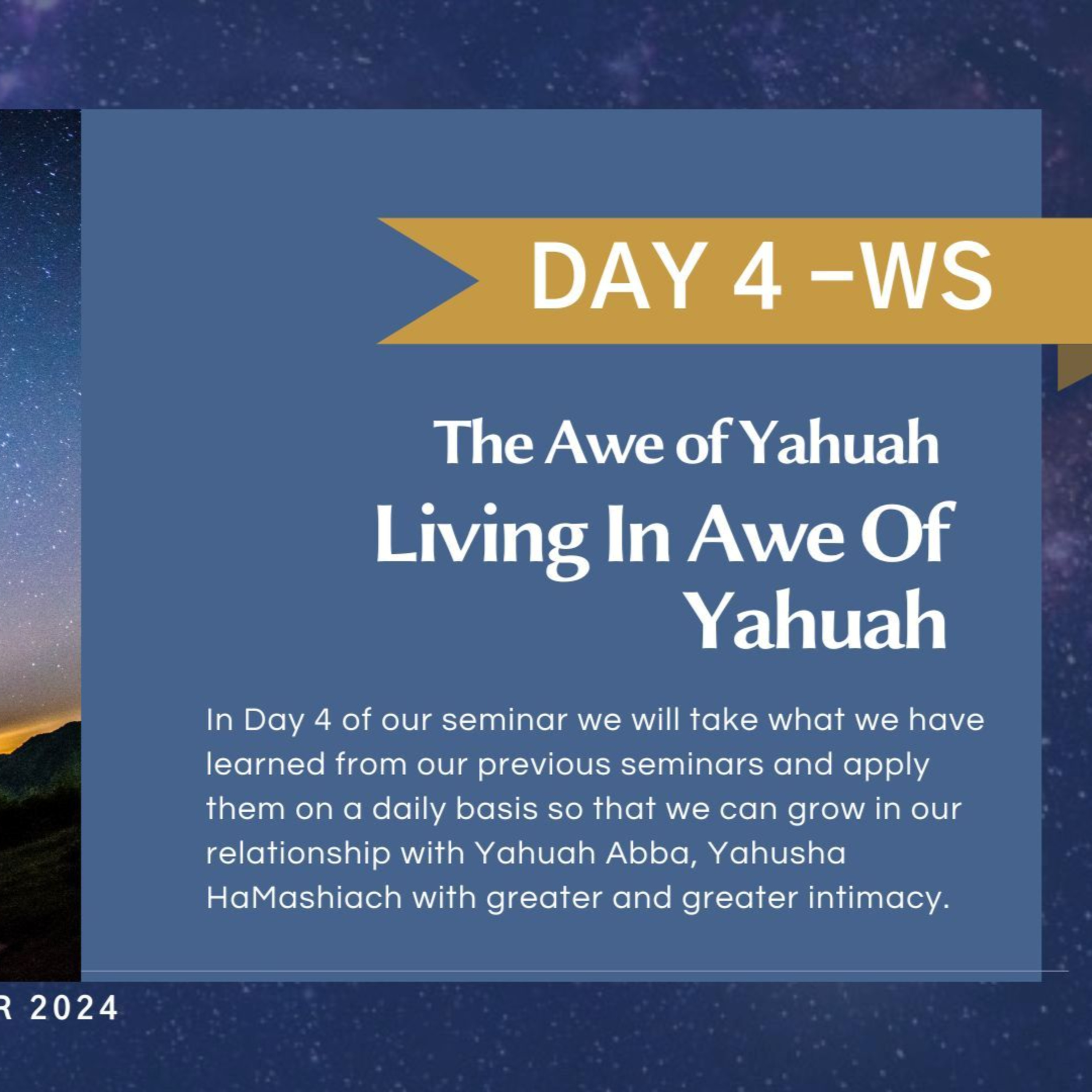 WS - The Awe of Yahuah 4 : Living In Awe of Yahuah