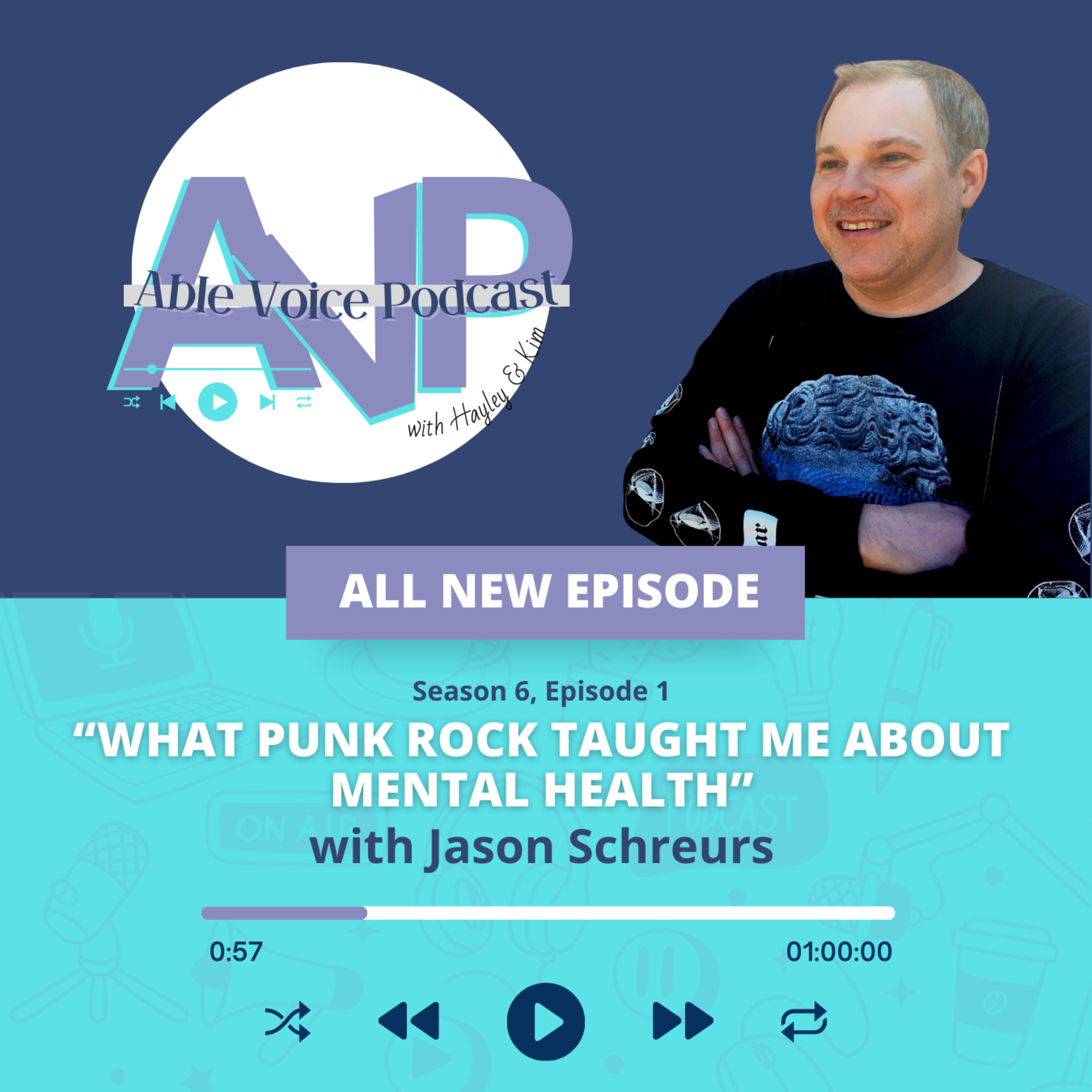 "What punk rock taught me about mental health" with Jason Schreurs episode artwork