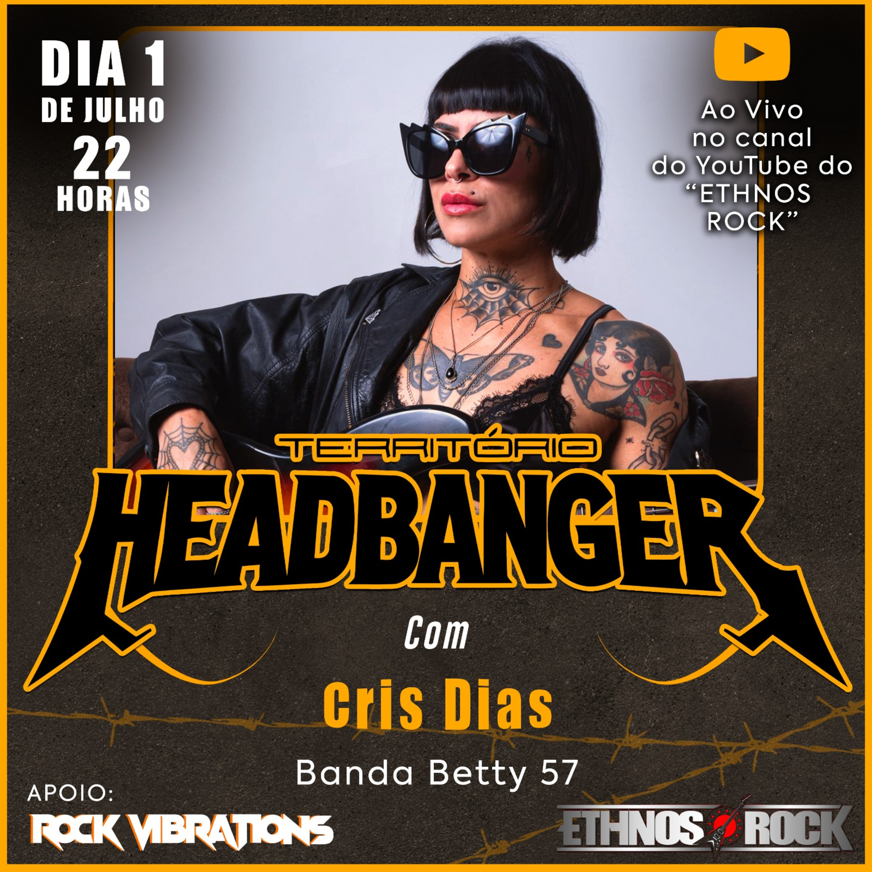 Território Headbanger #43 - Cris Dias