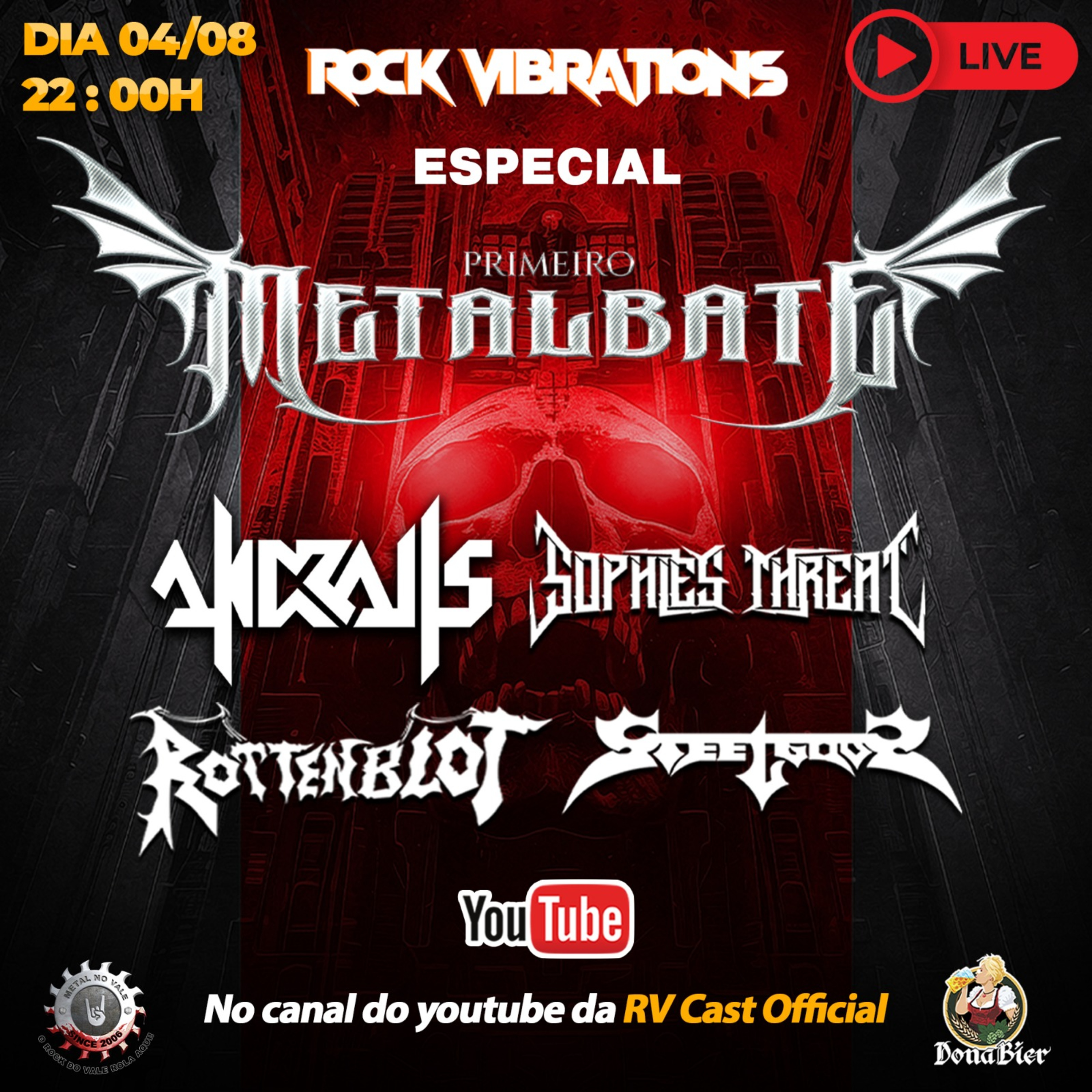 RV Cast #54 - Especial MetalBaté com as bandas Andralls, Sophie's Threat, Rottenblot e Steelgods