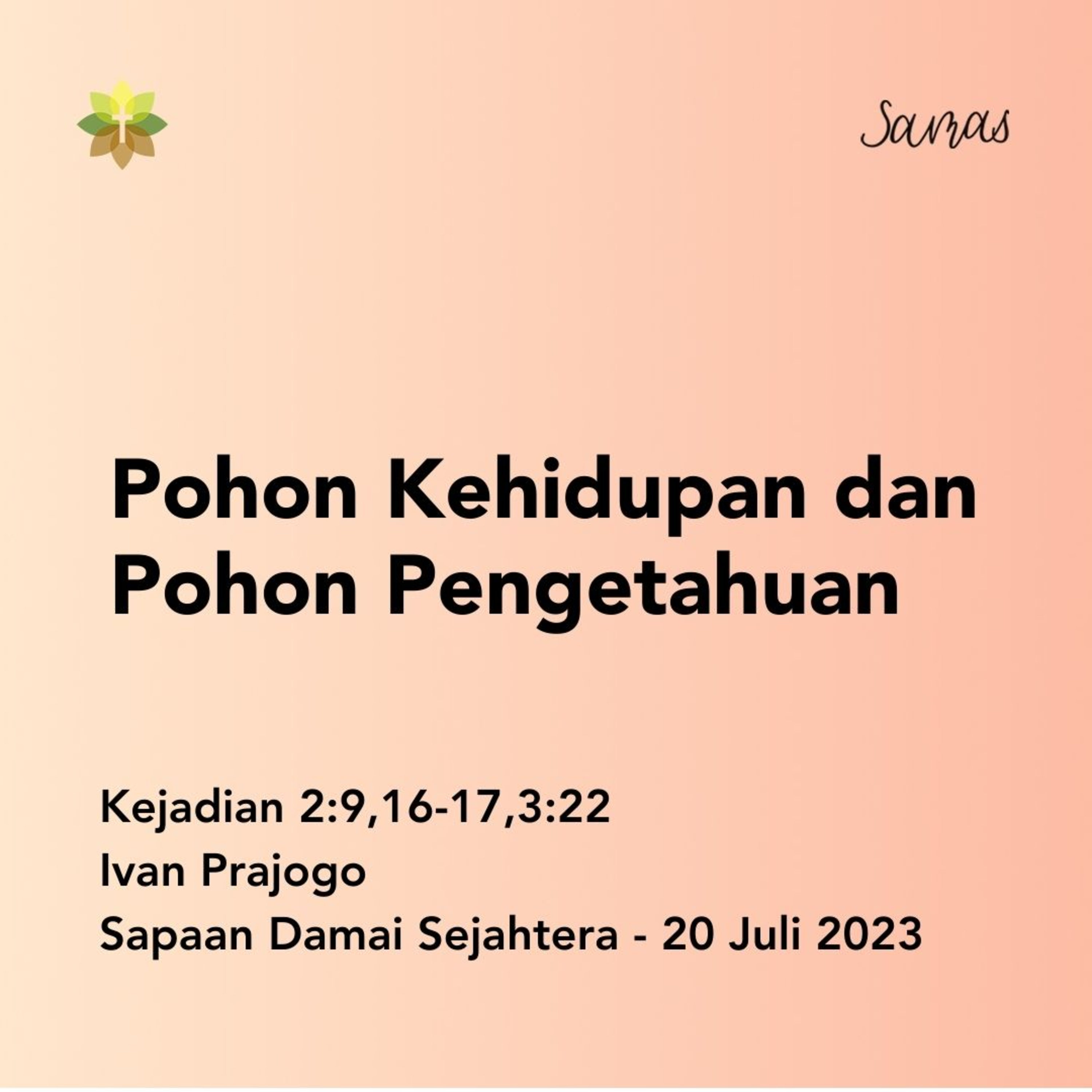 Pohon Kehidupan dan Pohon Pengetahuan episode artwork
