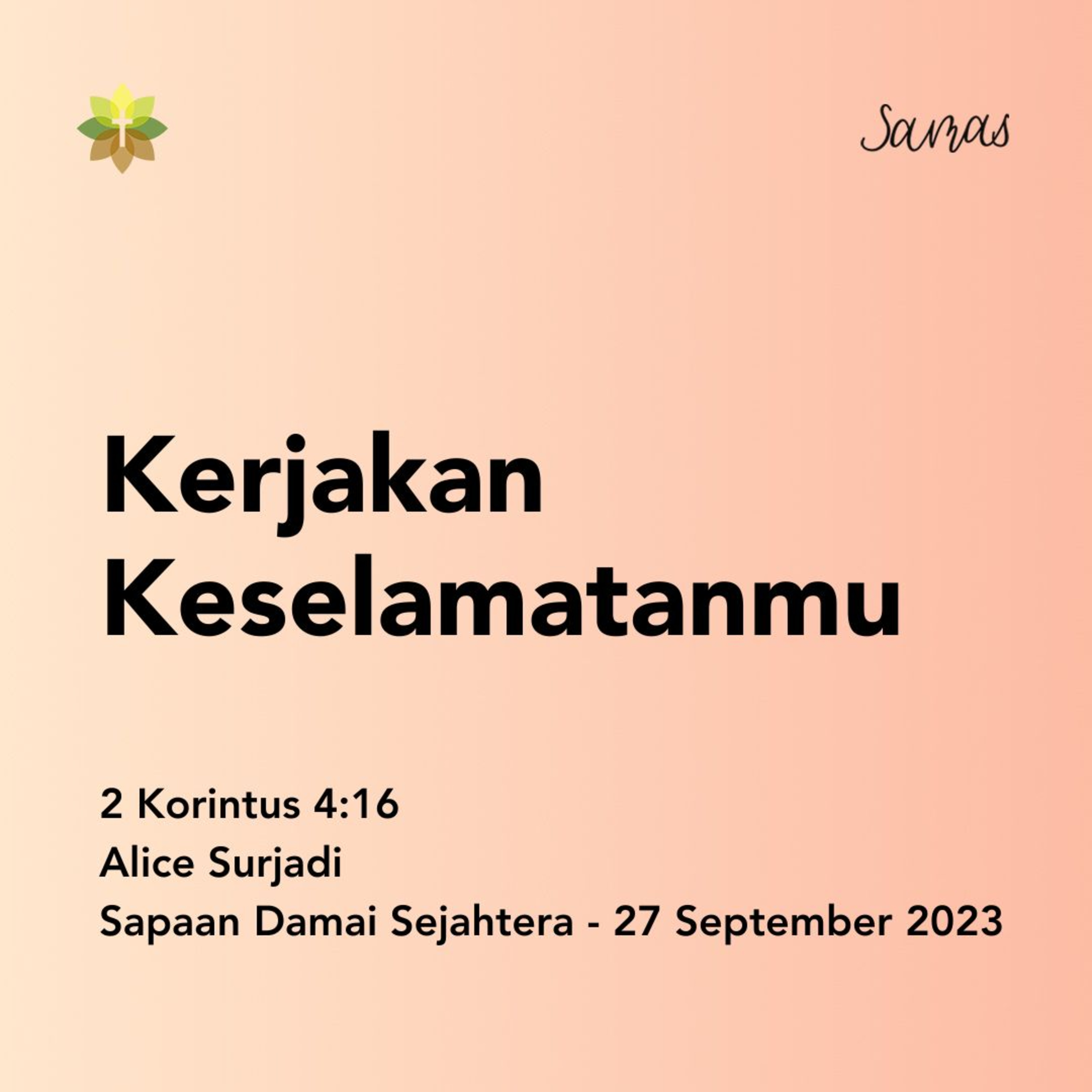 Kerjakan Keselamatanmu episode artwork