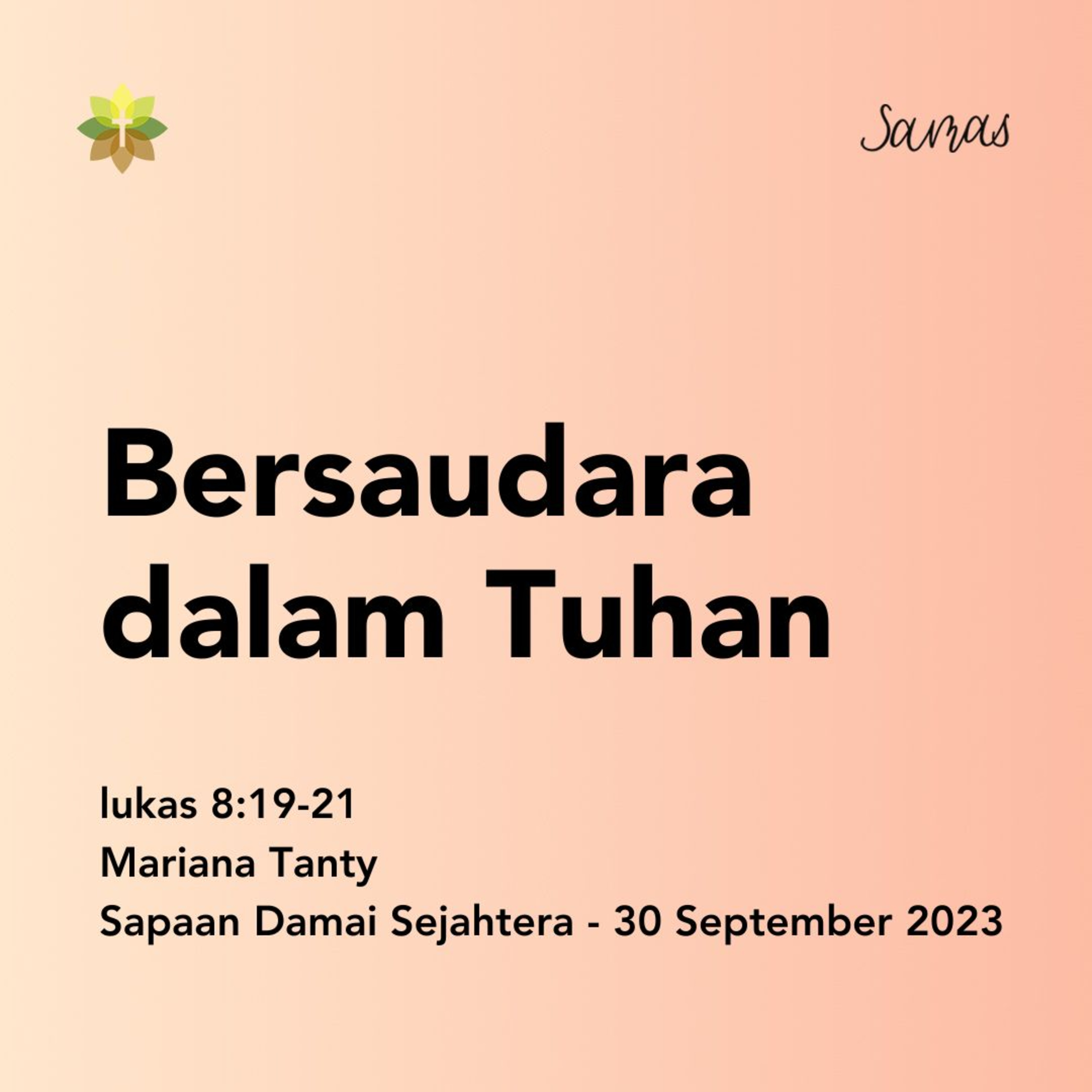 Bersaudara dalam Tuhan episode artwork