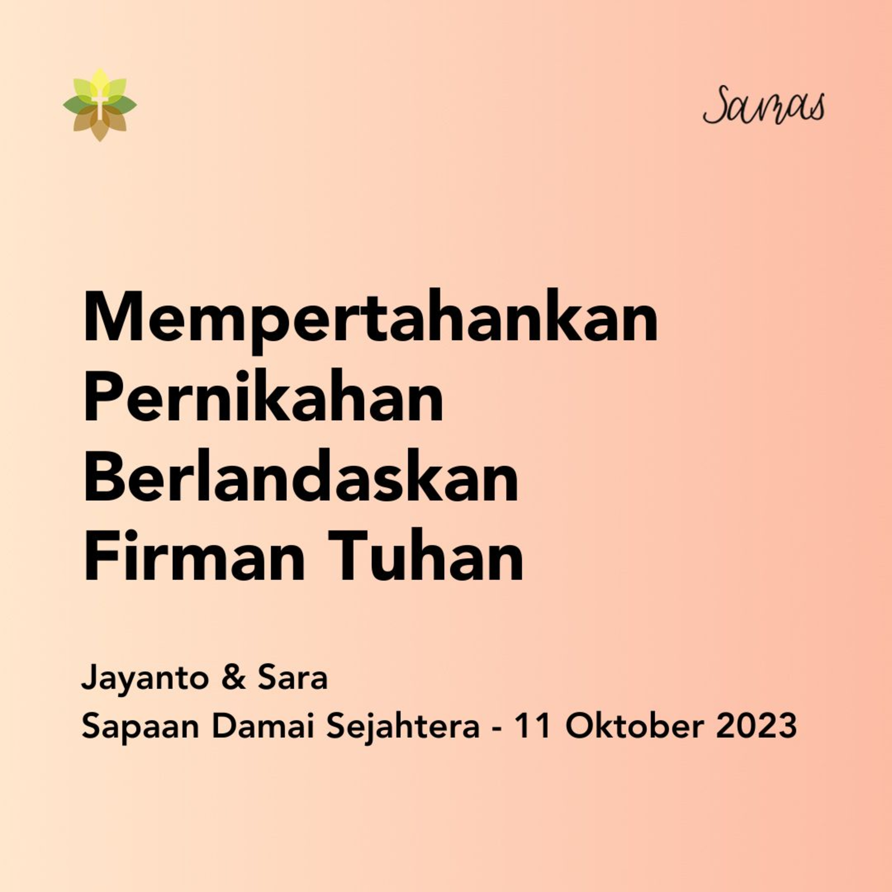 Mempertahankan Pernikahan Berlandaskan Firman Tuhan episode artwork