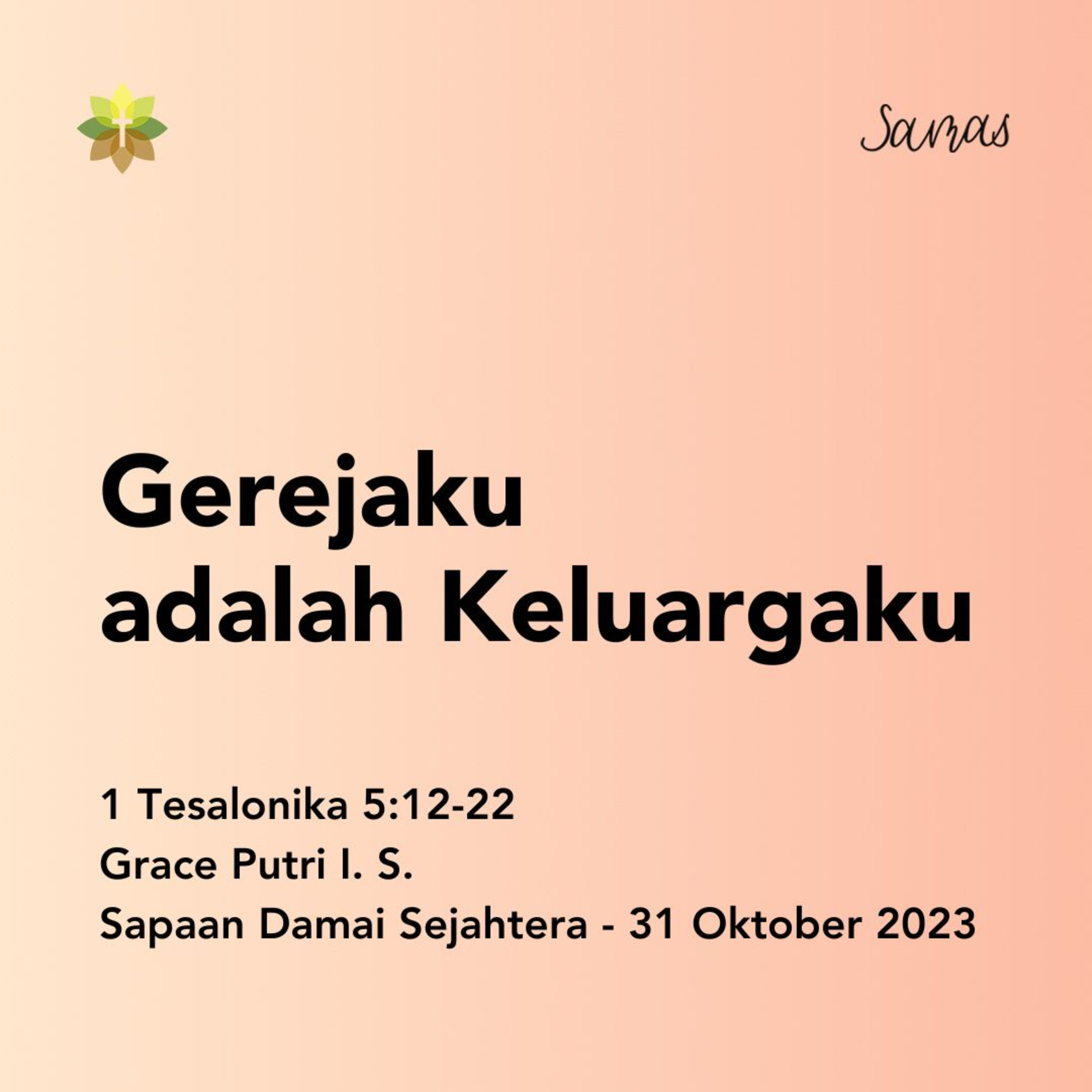 Gerejaku adalah Keluargaku episode artwork