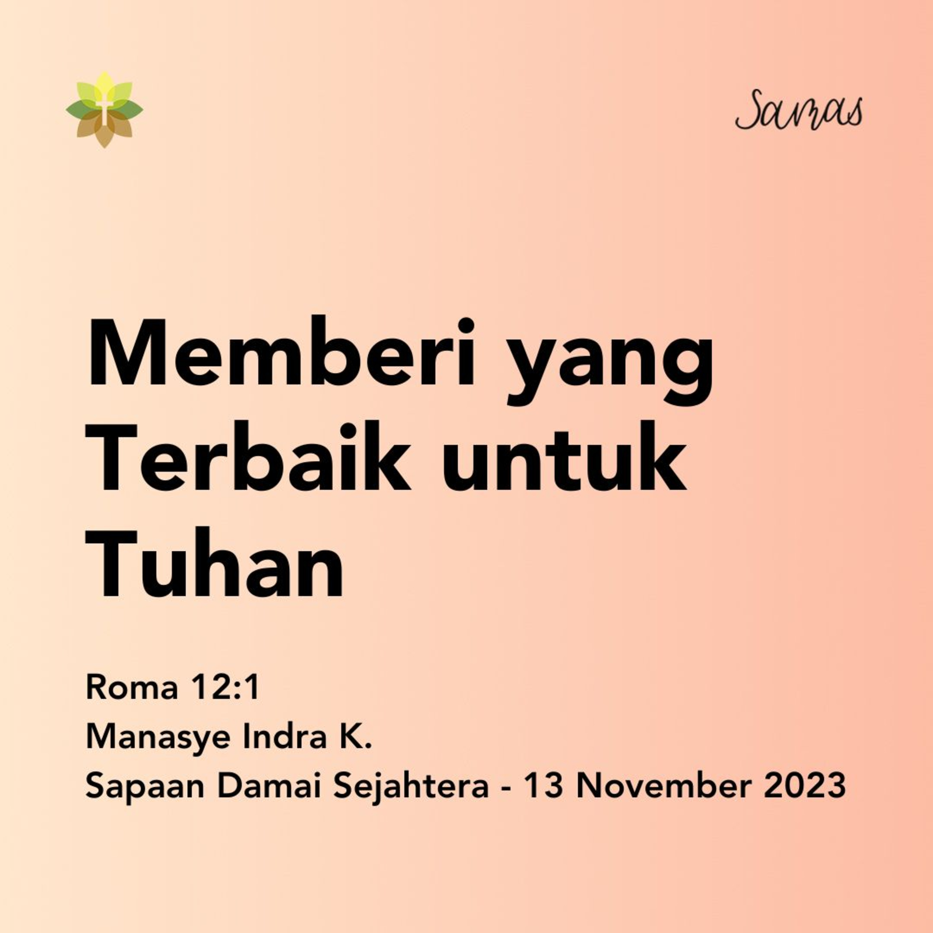 Memberi yang Terbaik untuk Tuhan episode artwork