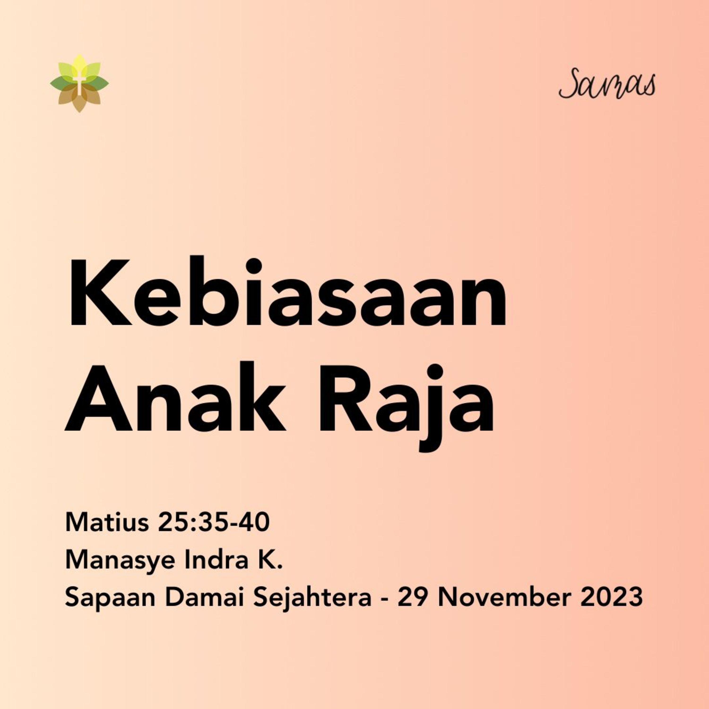 Kebiasaan Anak Raja episode artwork