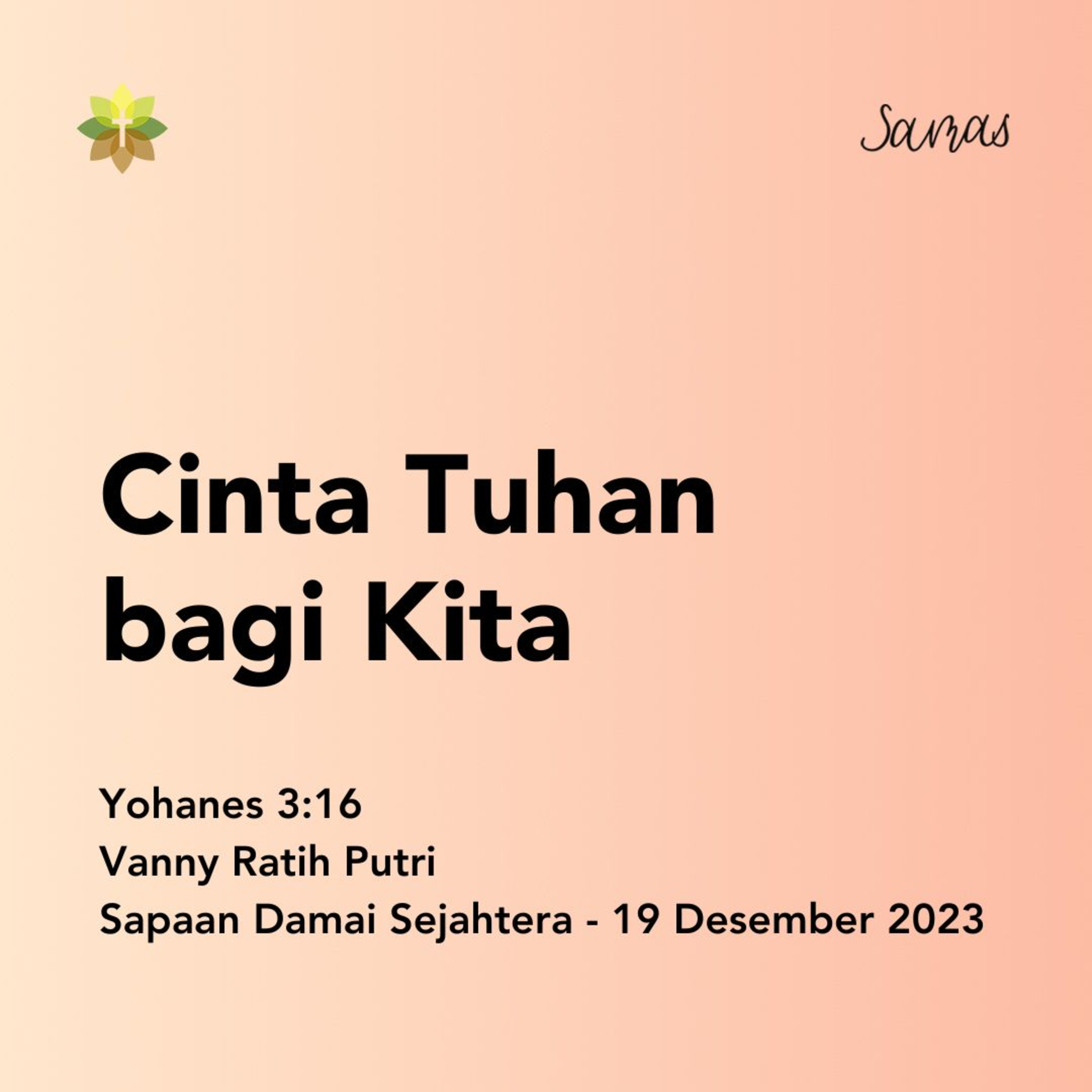 Cinta Tuhan bagi Kita episode artwork