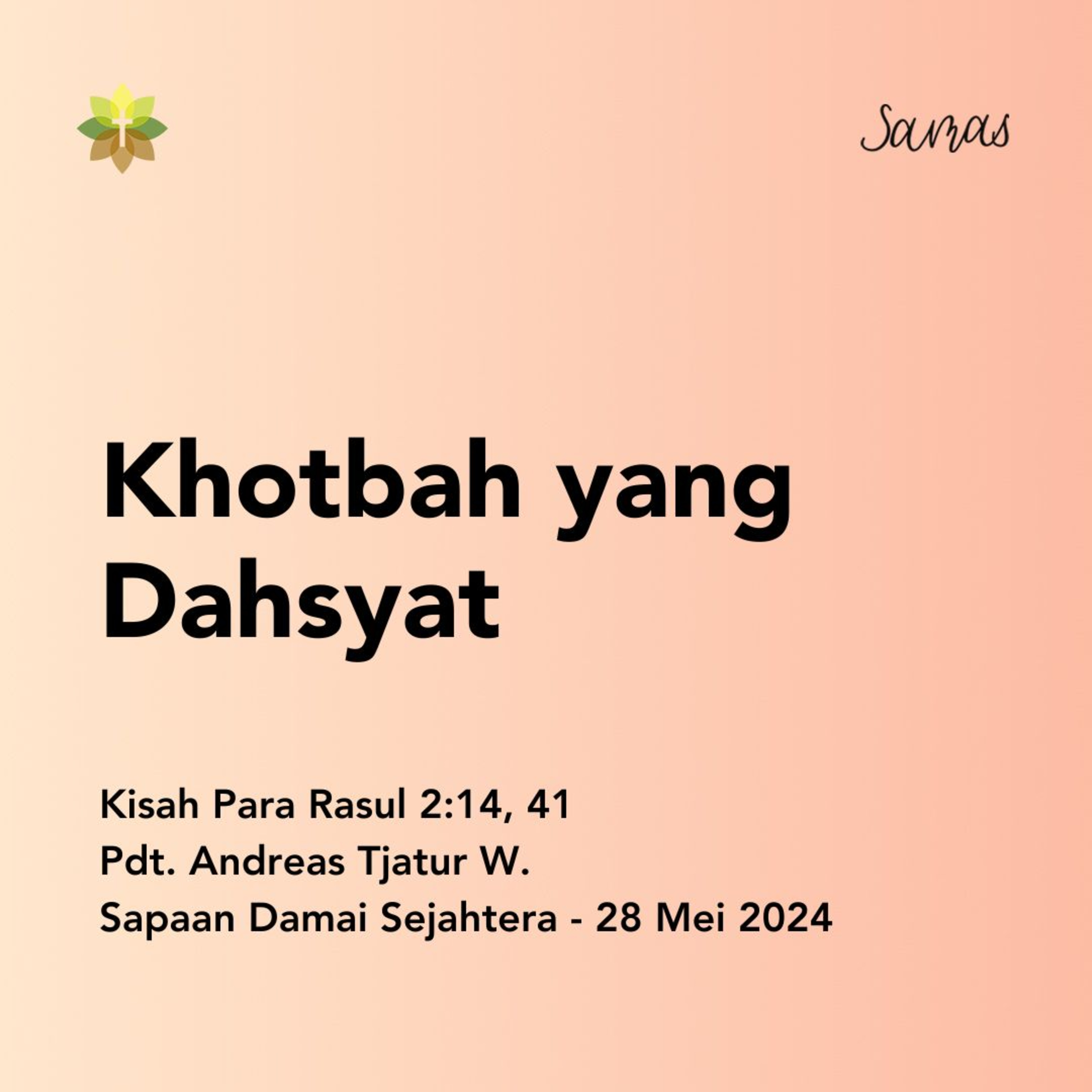Khotbah yang Dahsyat episode artwork