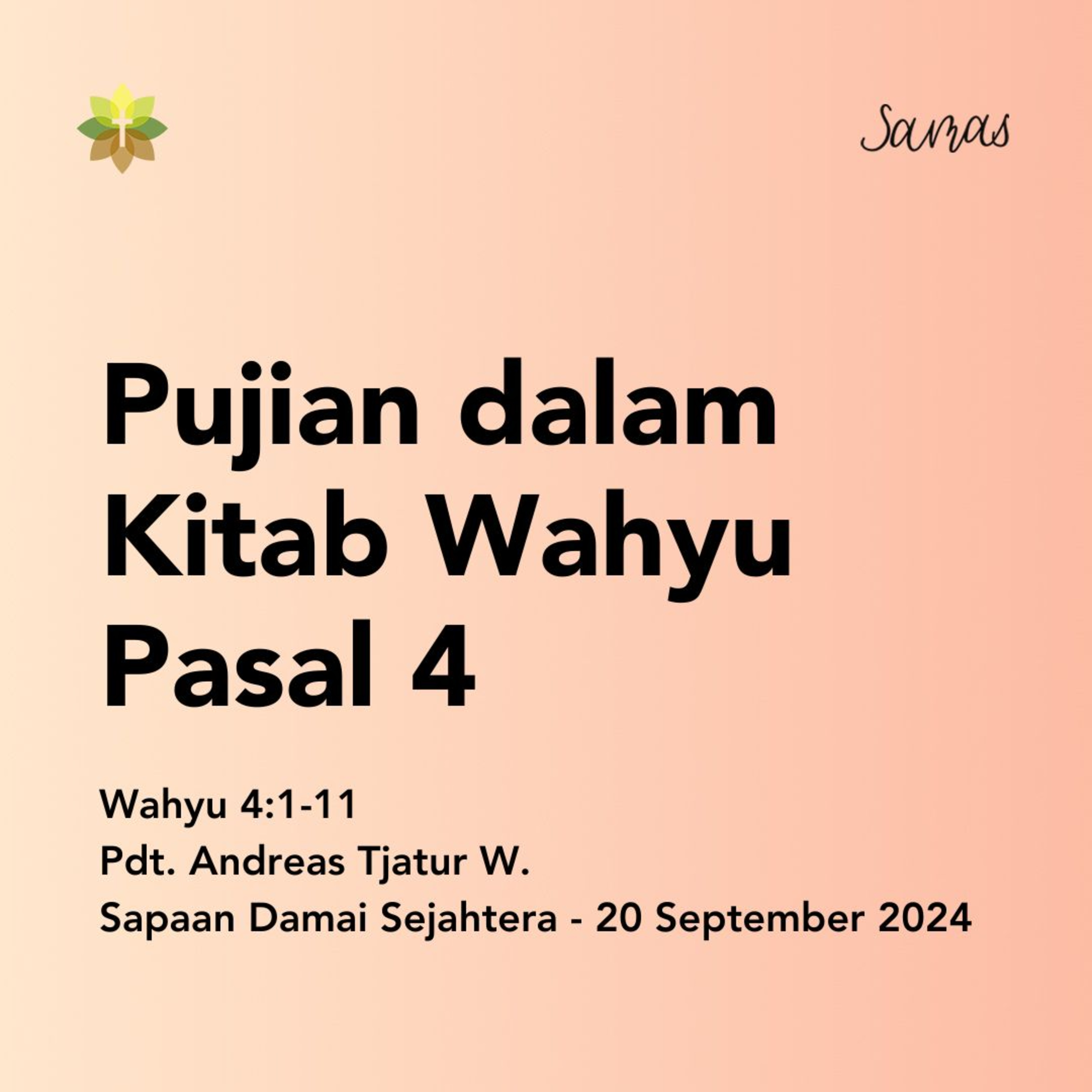 Pujian dalam Kitab Wahyu Pasal 4 episode artwork
