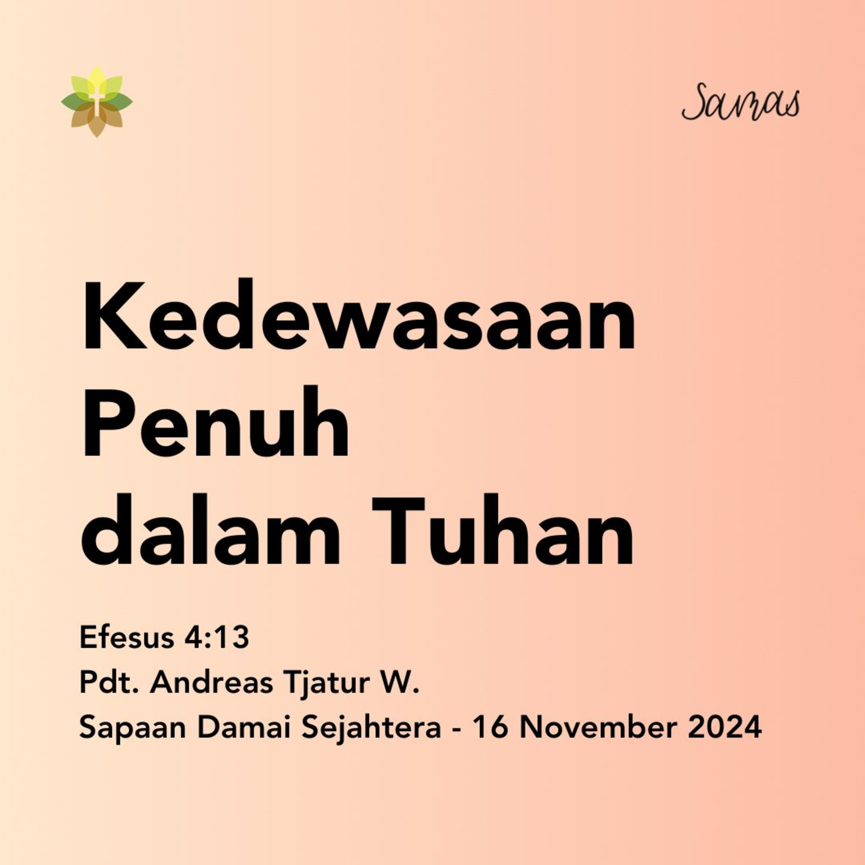 Kedewasaan Penuh dalam Tuhan episode artwork