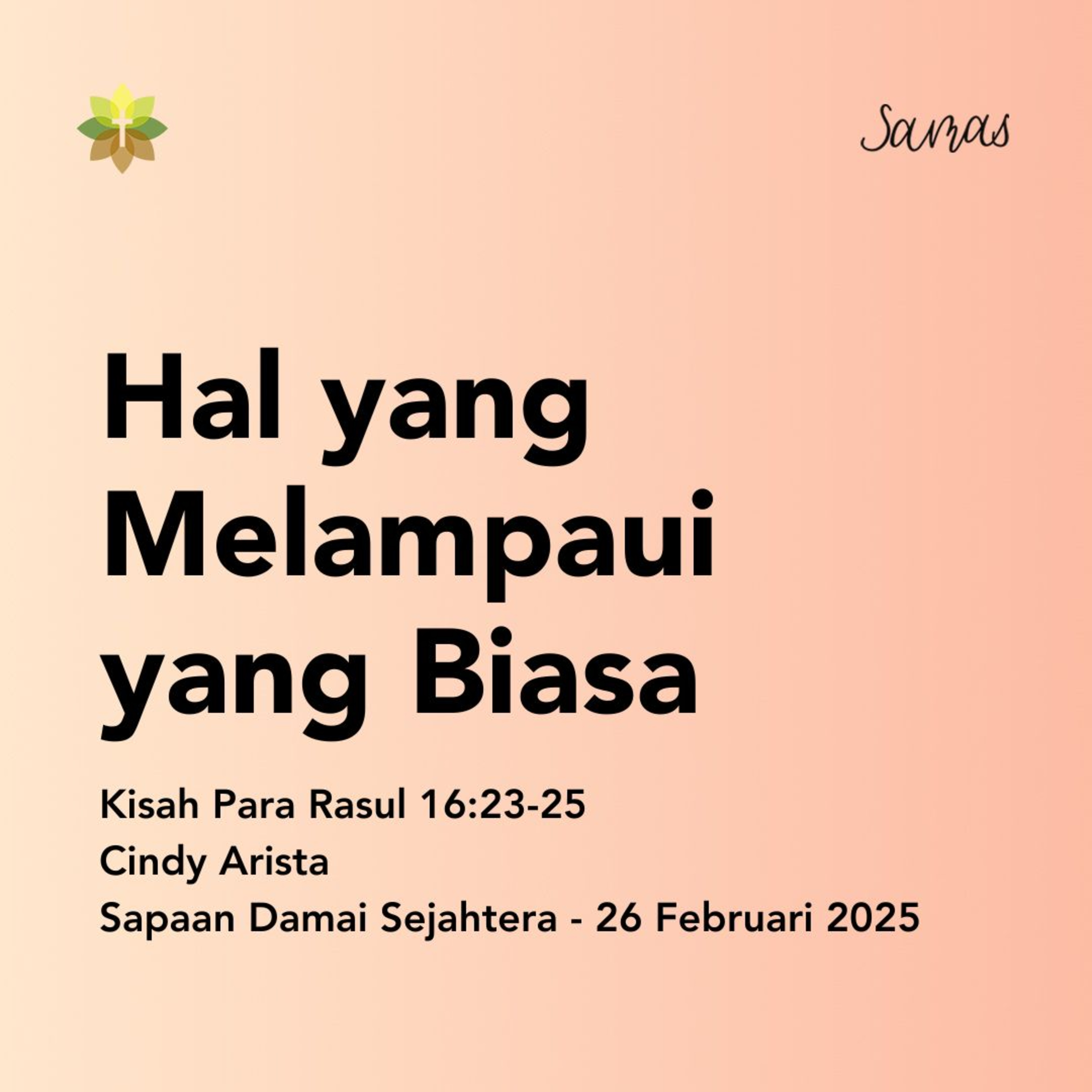 Hal yang Melampaui yang Biasa episode artwork