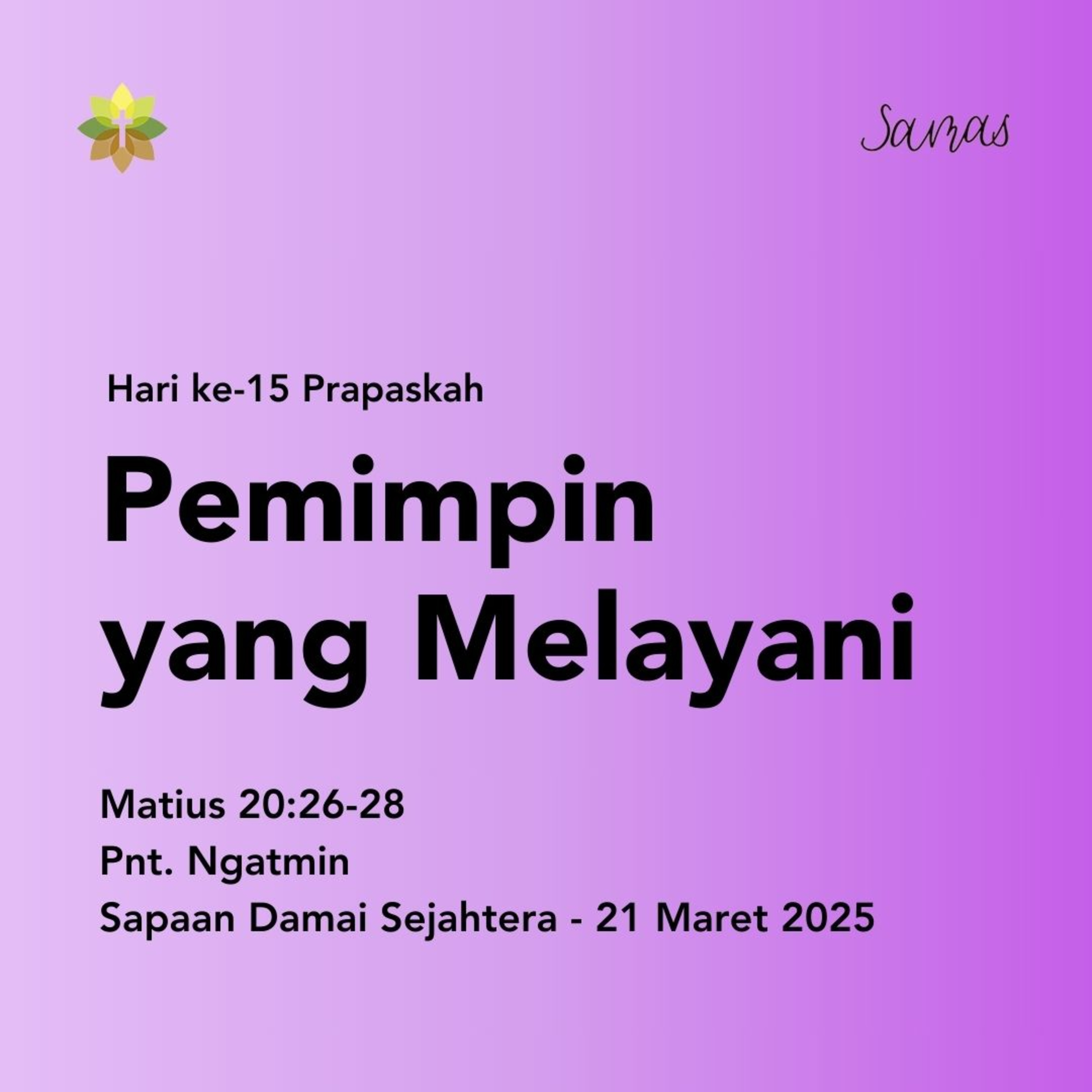 Pemimpin yang Melayani episode artwork