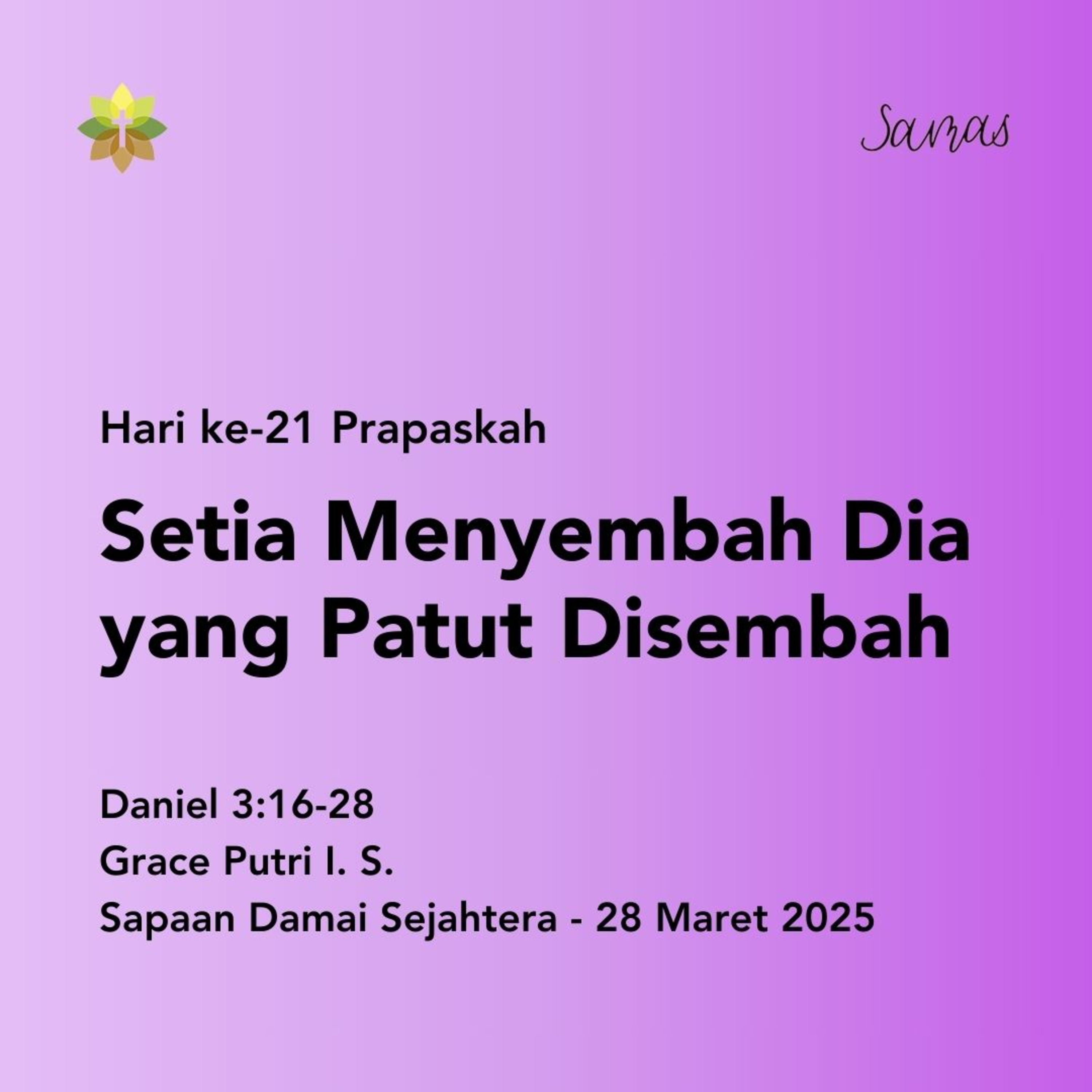 Setia Menyembah Dia yang Patut Disembah episode artwork
