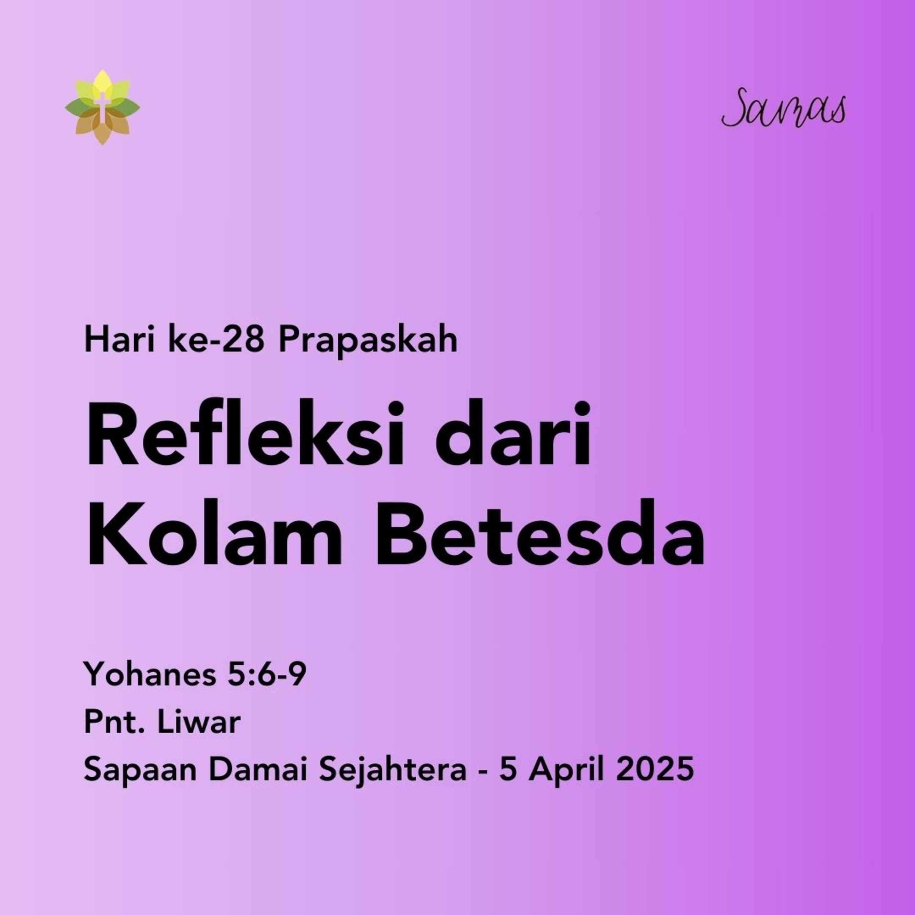 Refleksi dari Kolam Betesda episode artwork