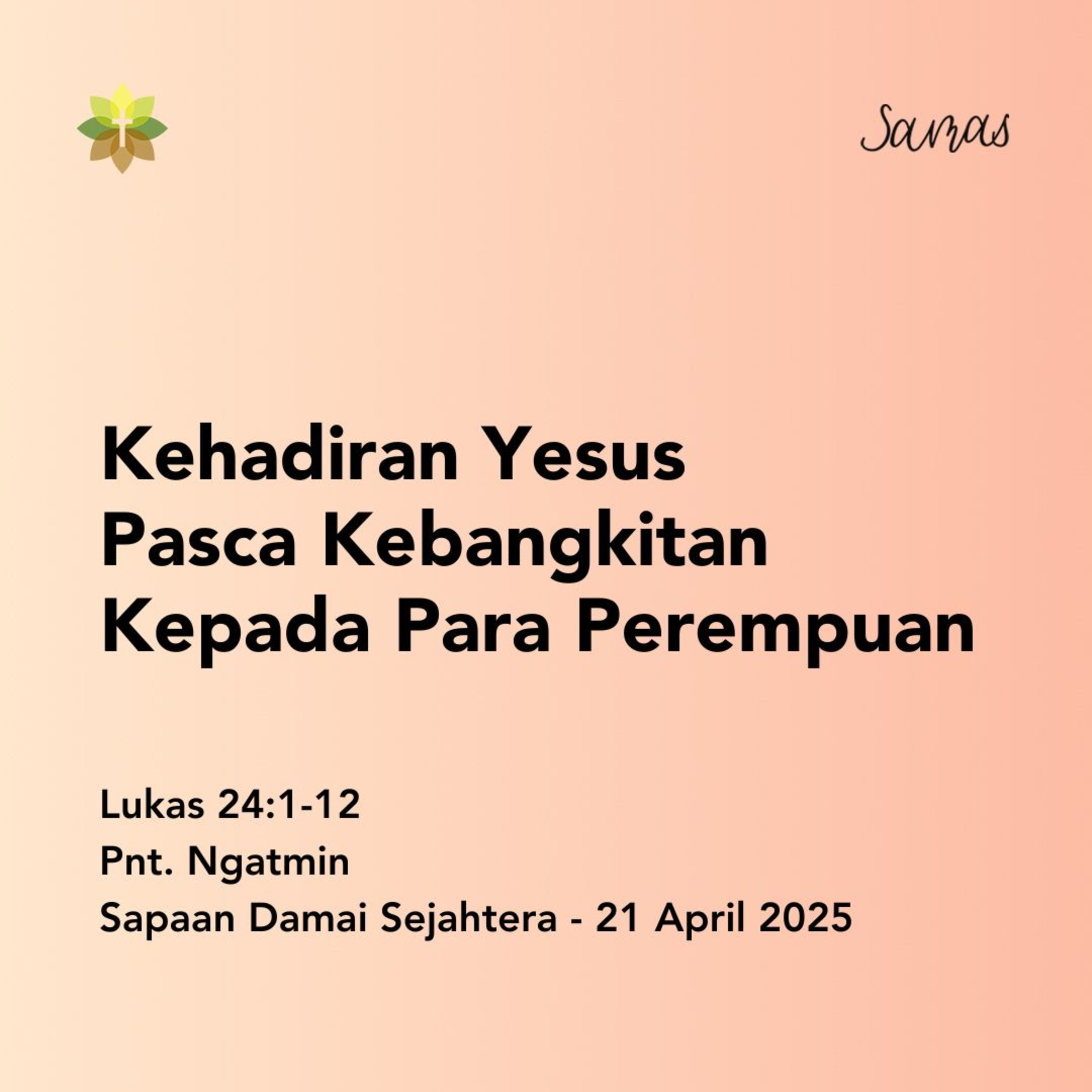 Kehadiran Yesus Pasca Kebangkitan Kepada Para Perempuan episode artwork