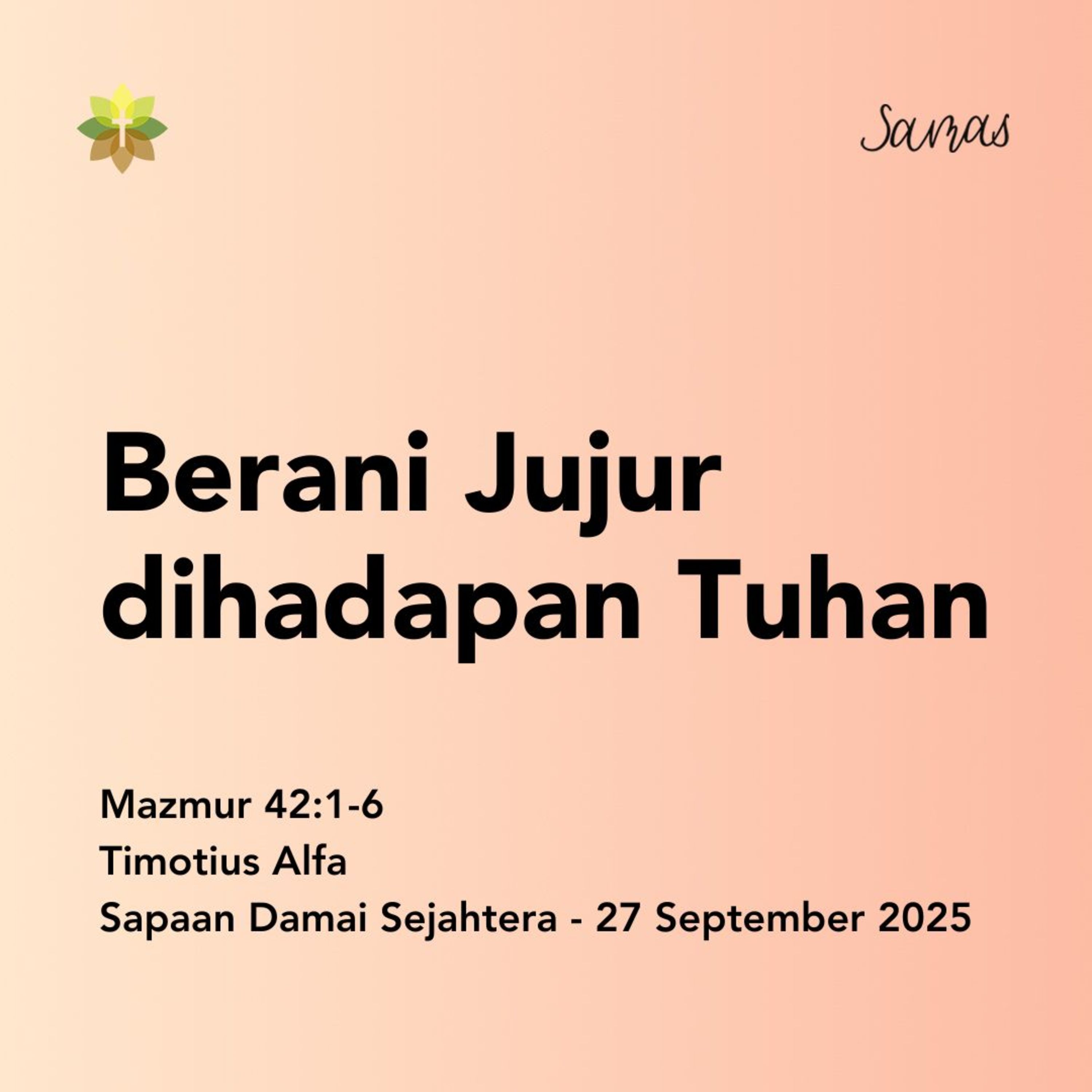 Berani Jujur dihadapan Tuhan episode artwork