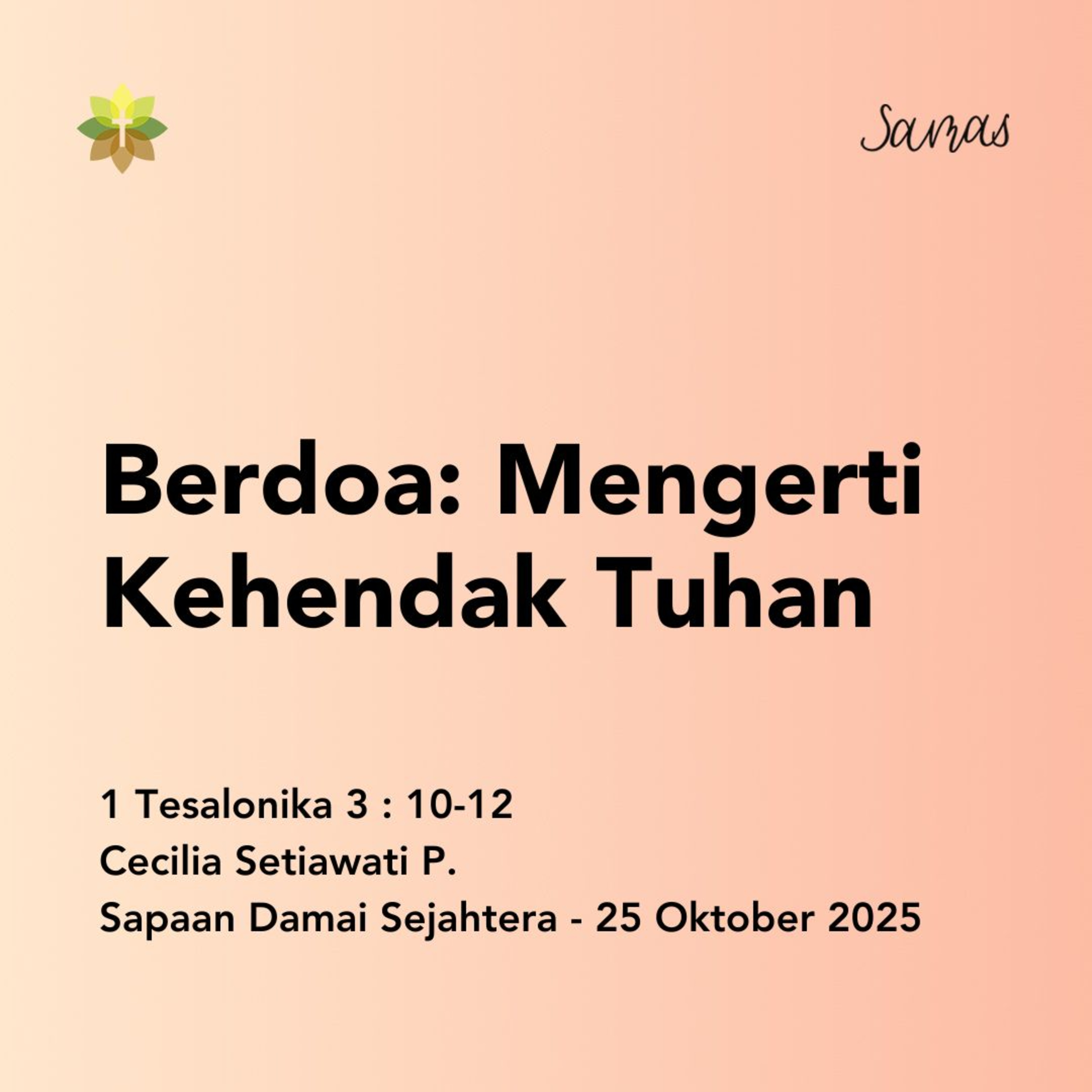 Berdoa: Mengerti Kehendak Tuhan episode artwork
