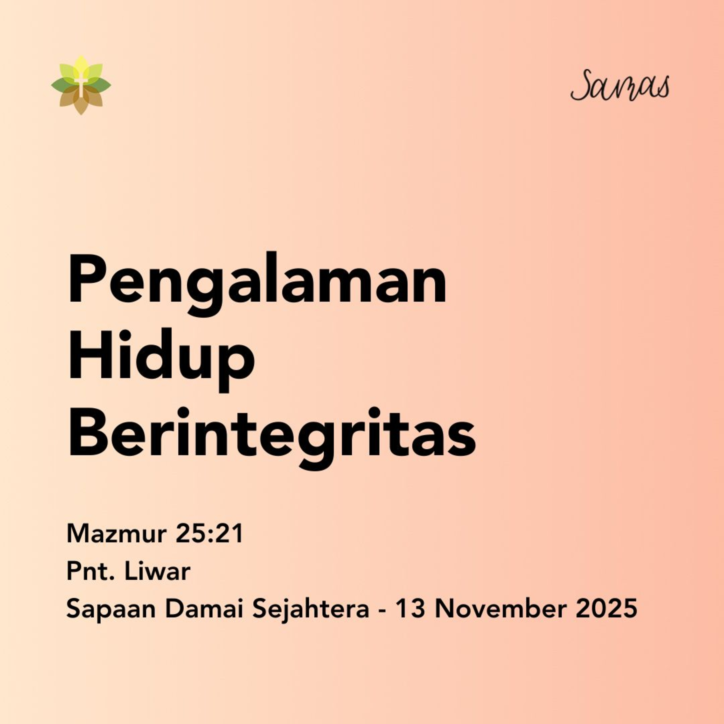 Pengalaman Hidup Berintegritas episode artwork