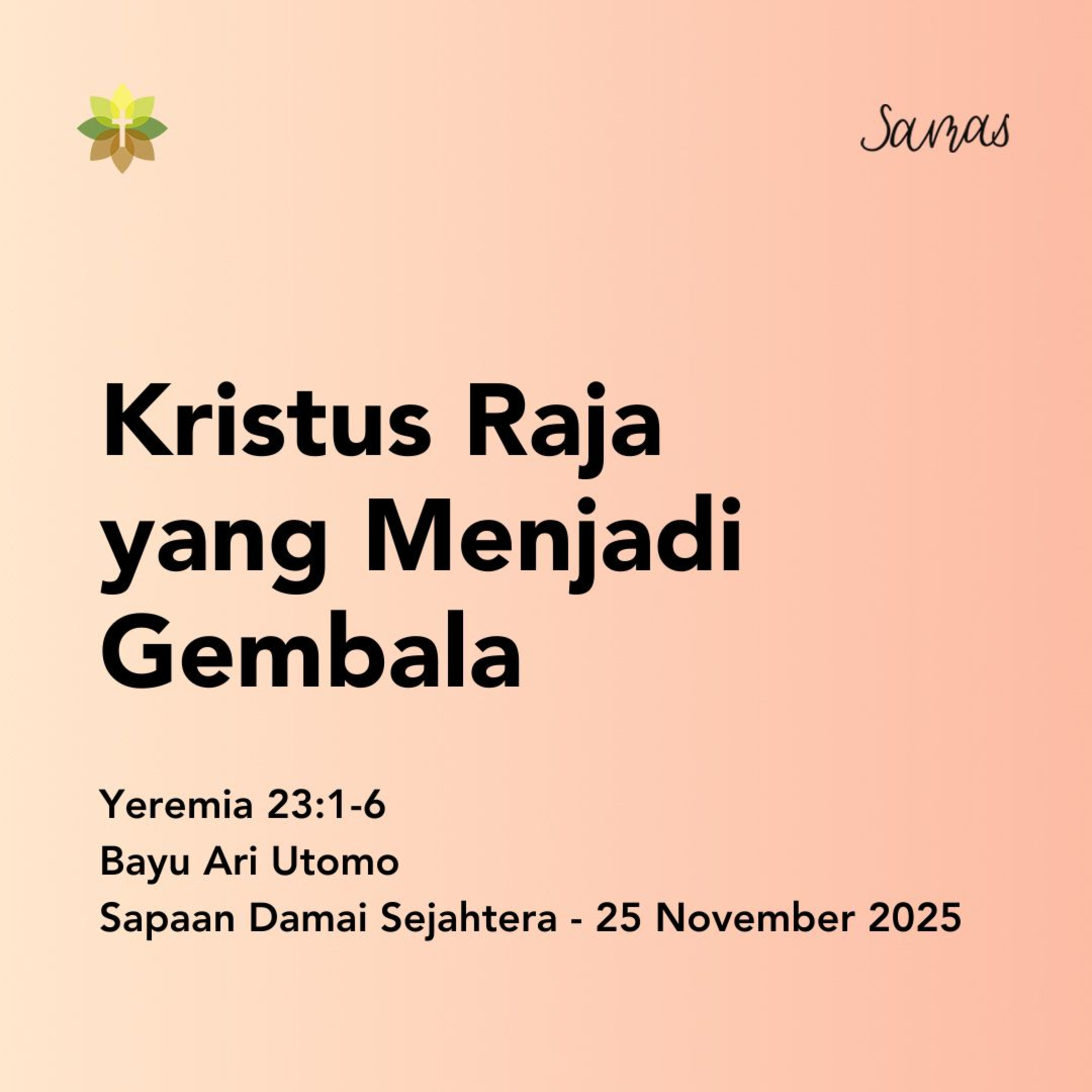 Kristus Raja yang Menjadi Gembala episode artwork