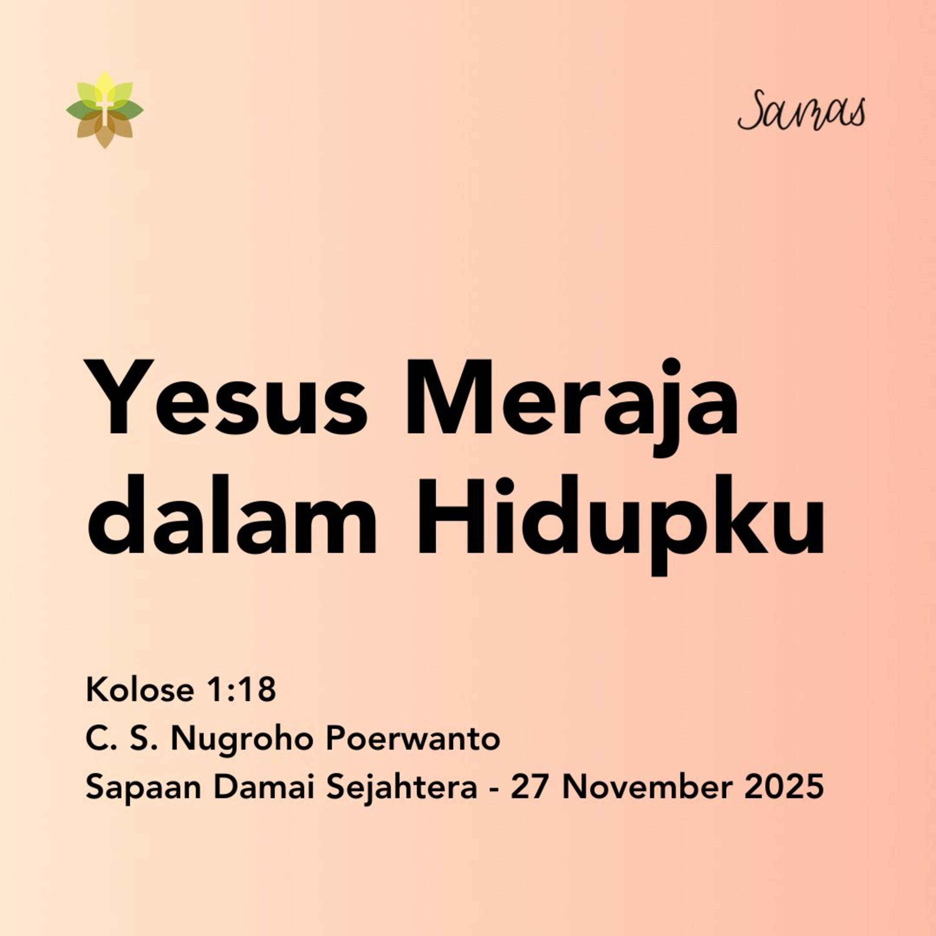 Yesus Meraja dalam Hidupku episode artwork
