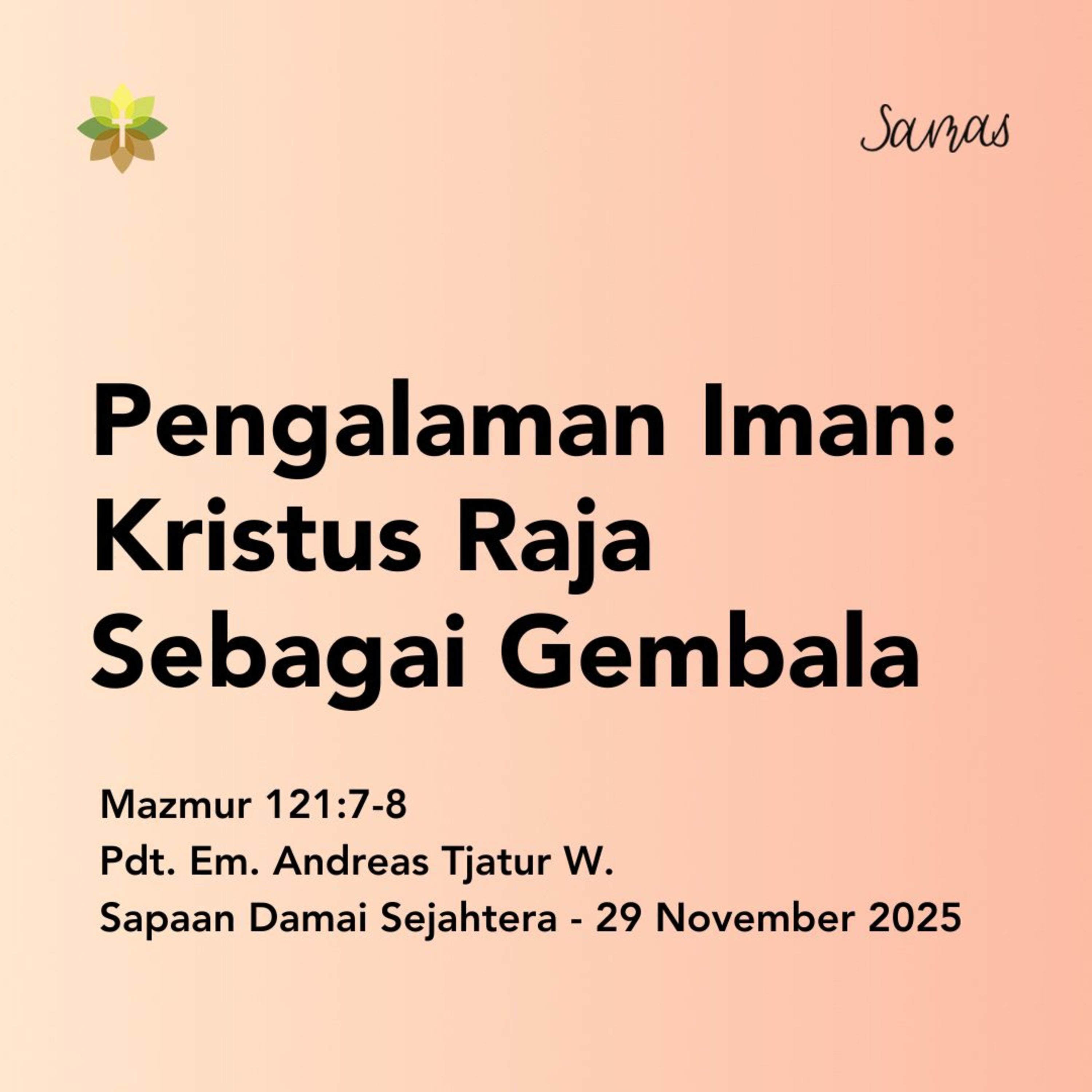 Pengalaman Iman: Kristus Raja Sebagai Gembala episode artwork