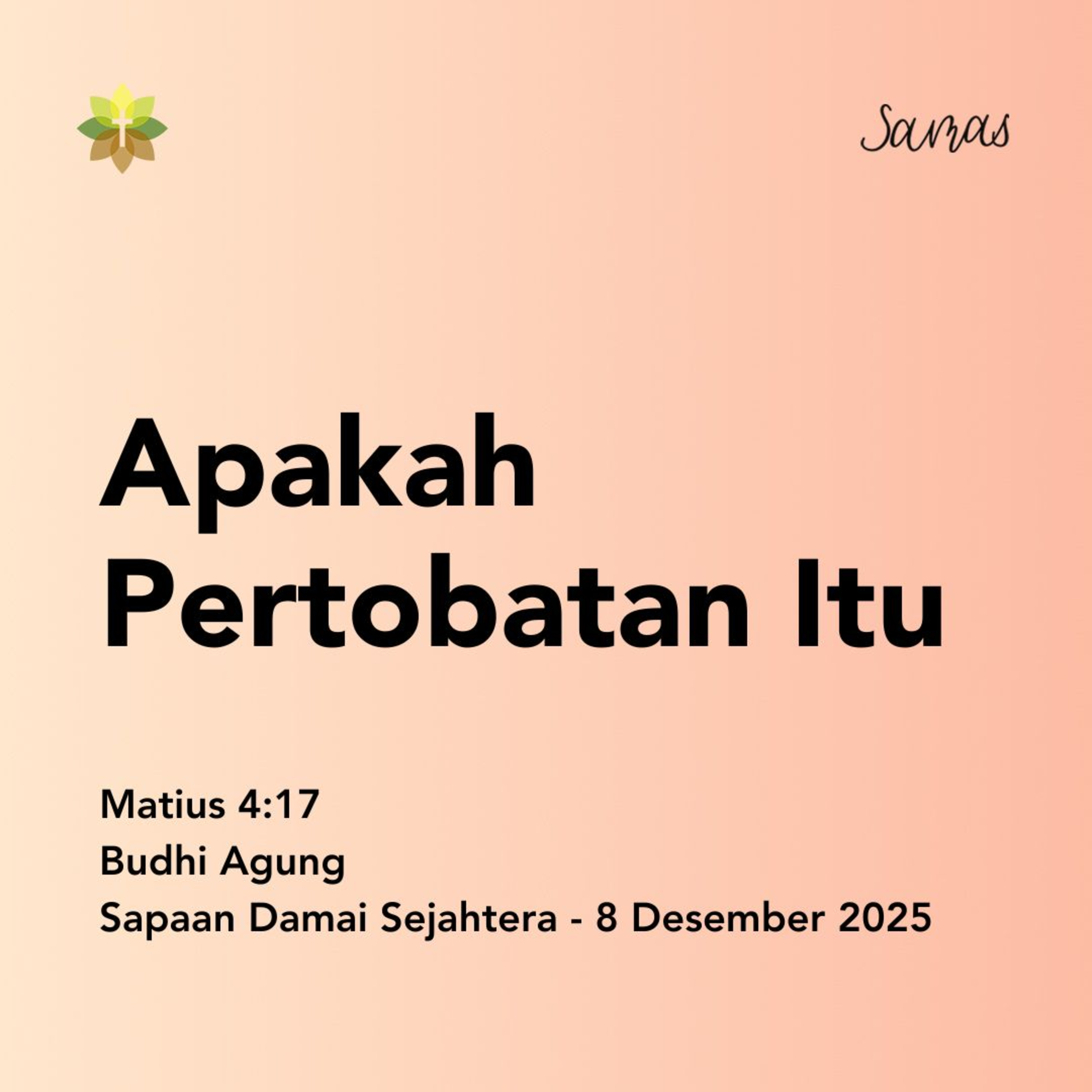 Apakah Pertobatan Itu episode artwork