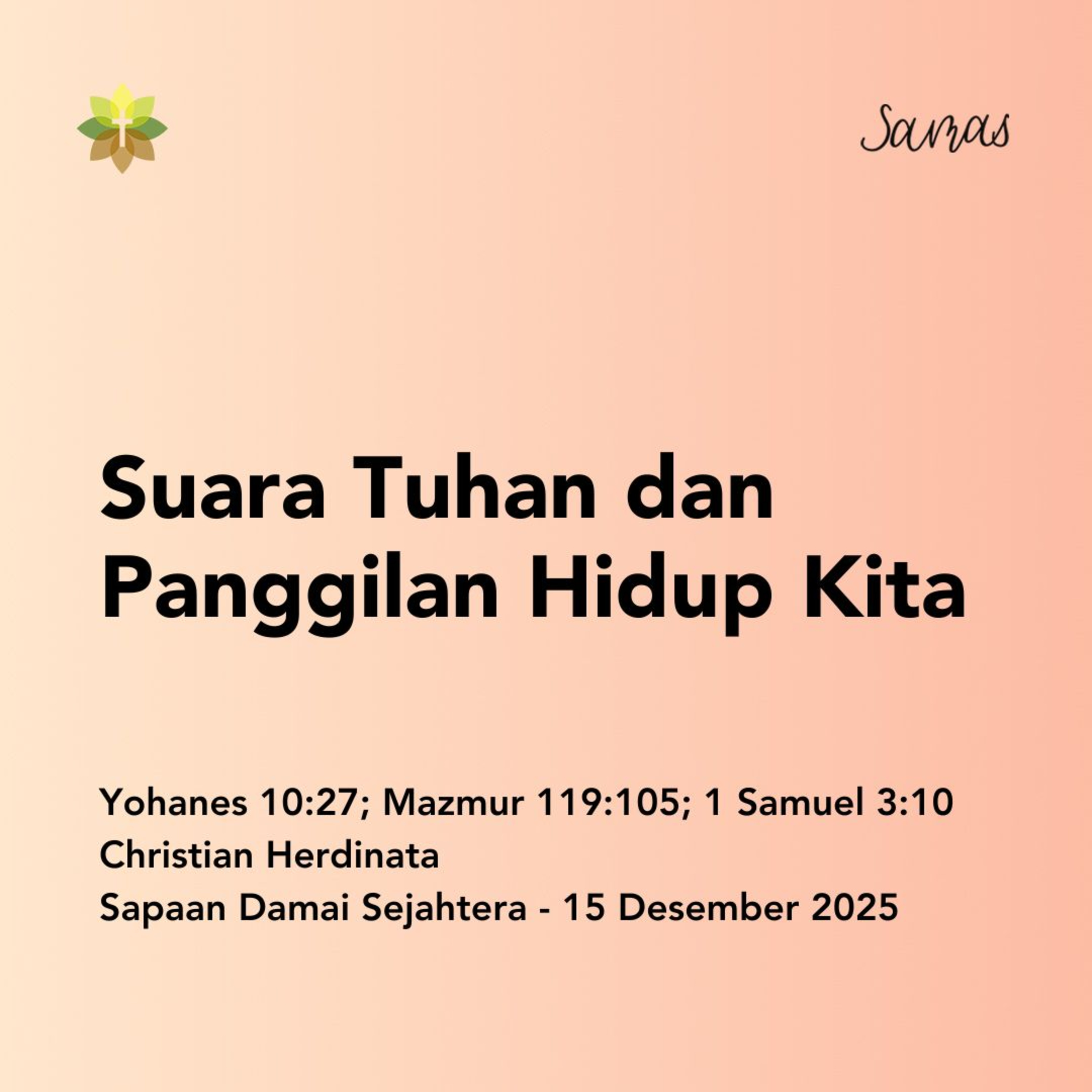 Suara Tuhan dan Panggilan Hidup Kita episode artwork