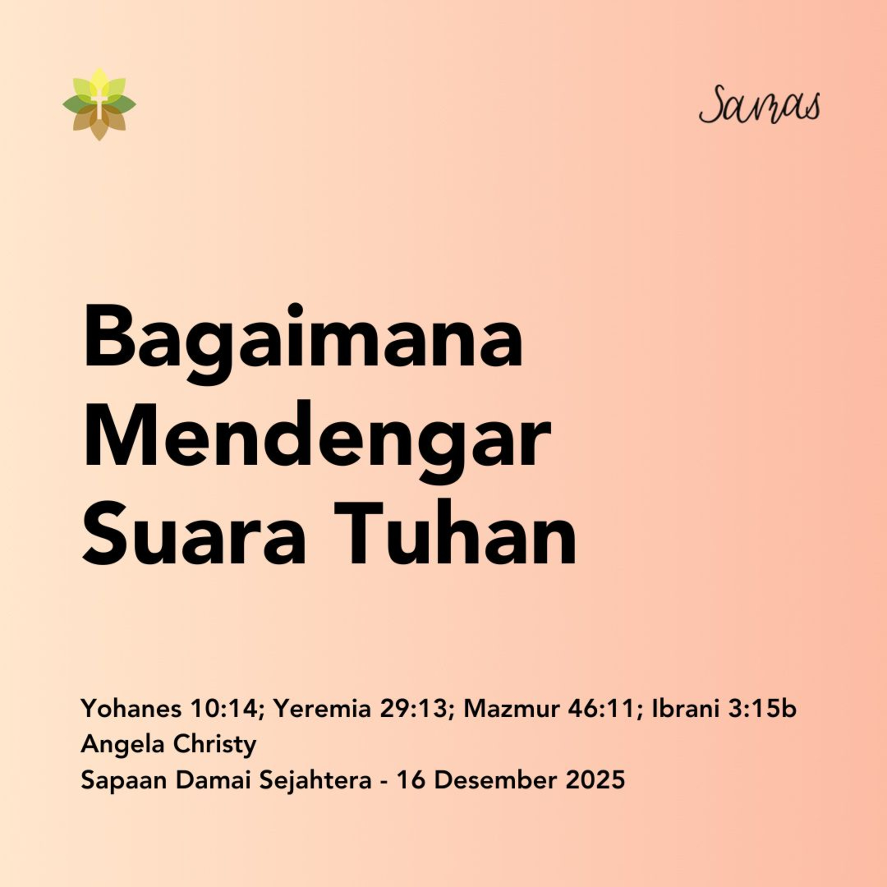 Bagaimana Mendengar Suara Tuhan episode artwork
