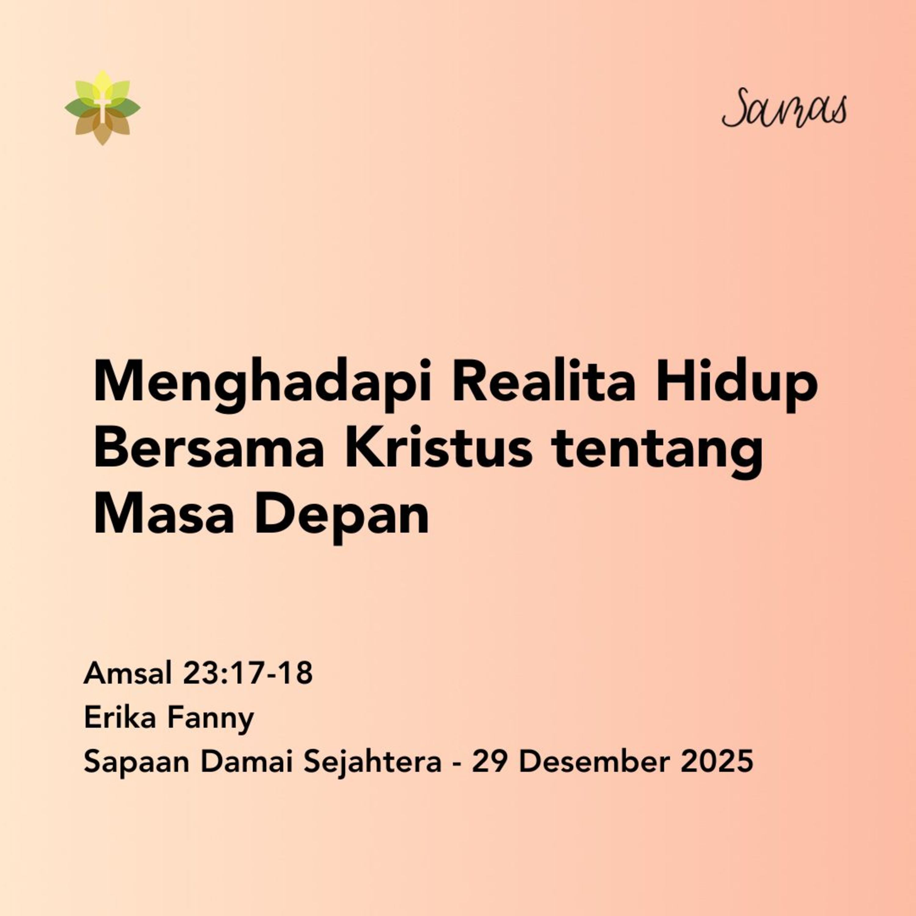 Menghadapi Realita Hidup Bersama Kristus tentang Masa Depan episode artwork